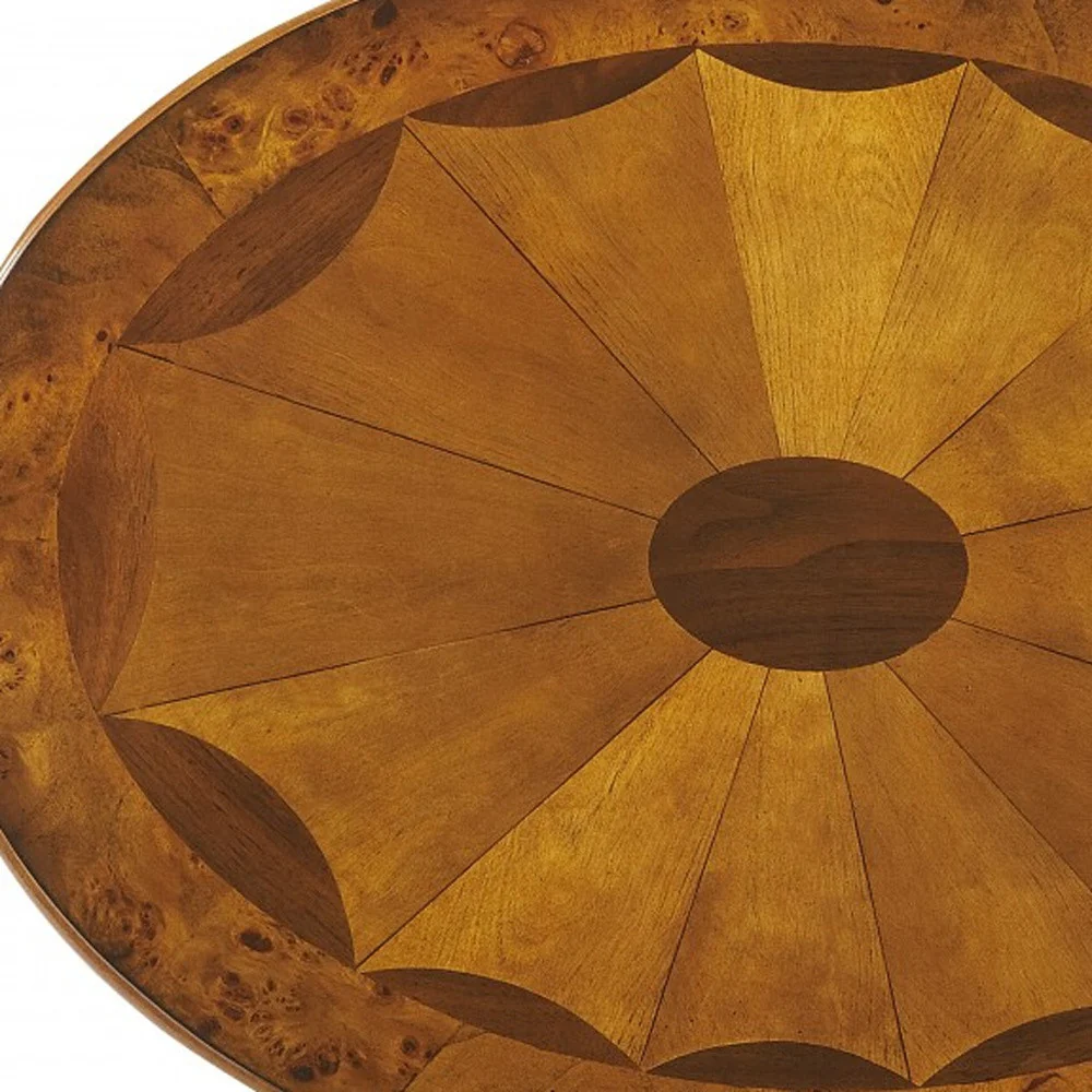 Olive Ash Burl Oval Accent Table By Homeroots - Image 6