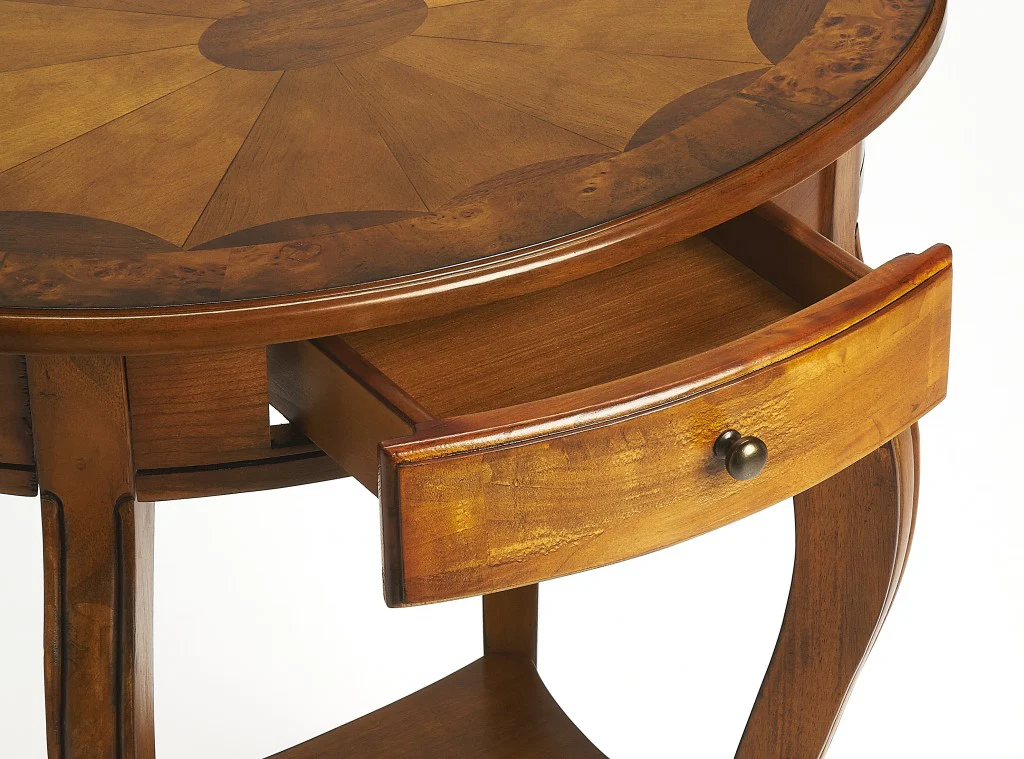 Olive Ash Burl Oval Accent Table By Homeroots - Image 8