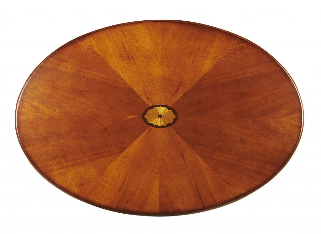 Olive Ash Burl Oval Coffee Table By Homeroots - Image 2