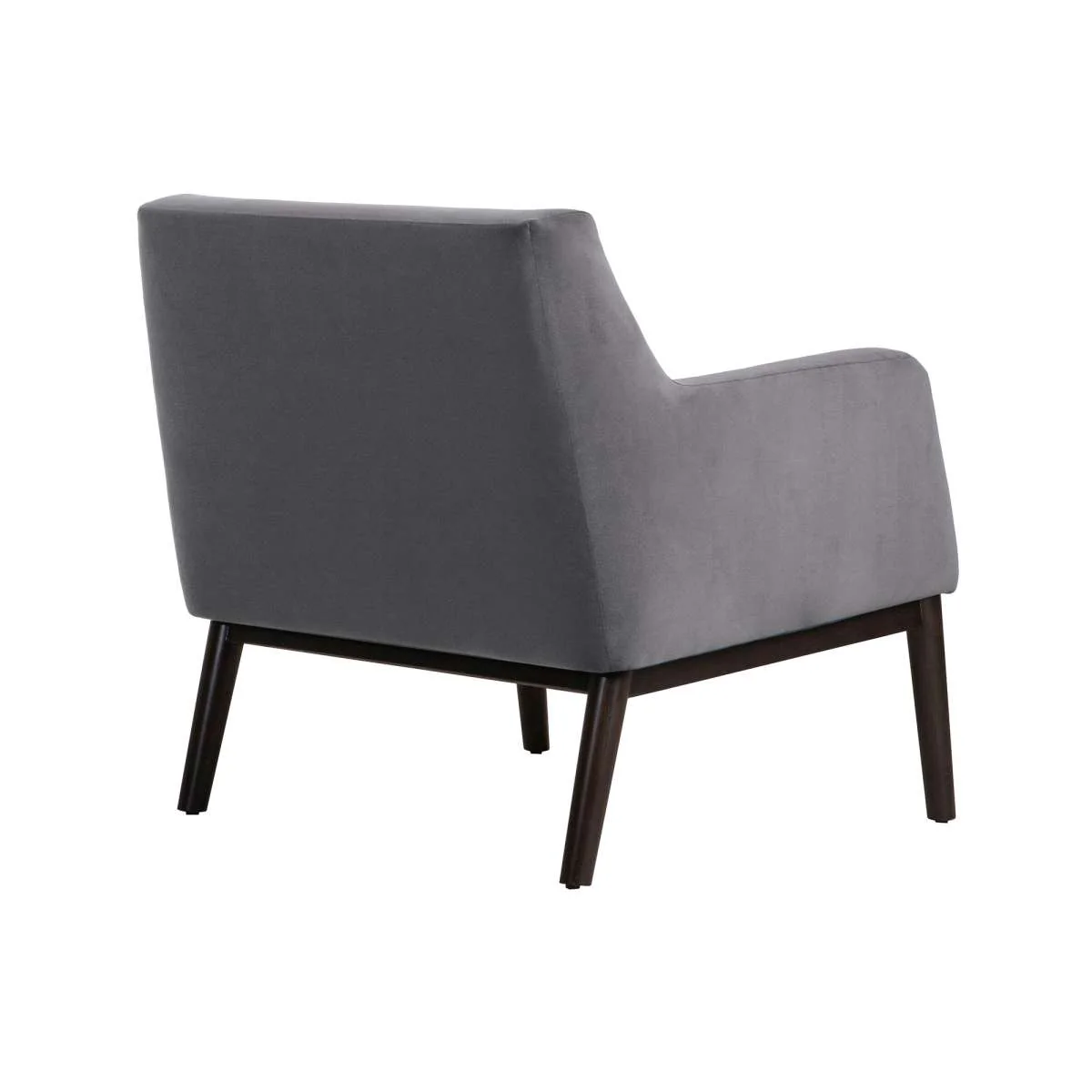 Oliver Blue Velvet Modern Accent Chair with Wood Legs By Armen Living - Image 10