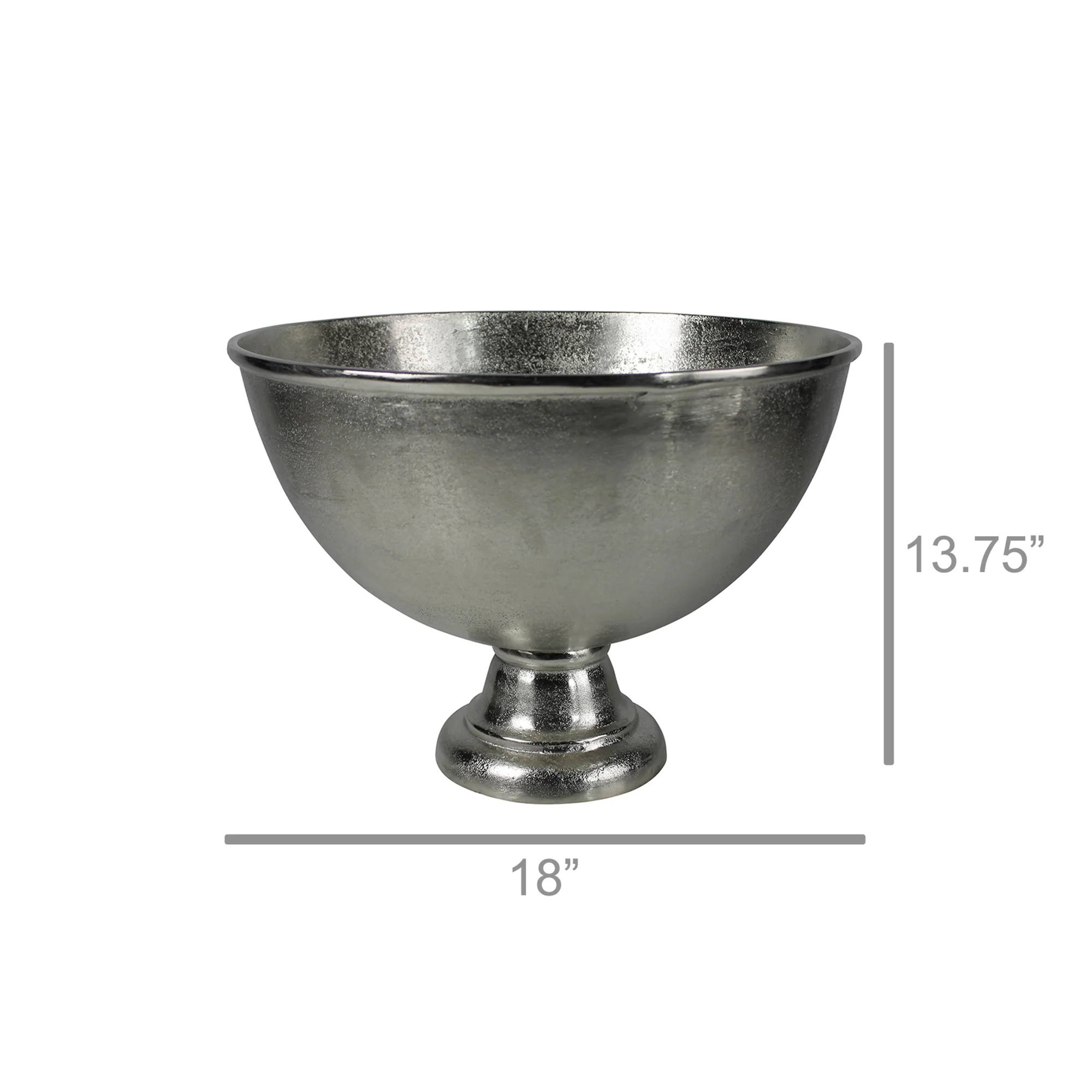Oliver Footed Bowl, Nickle By HomArt - Image 2