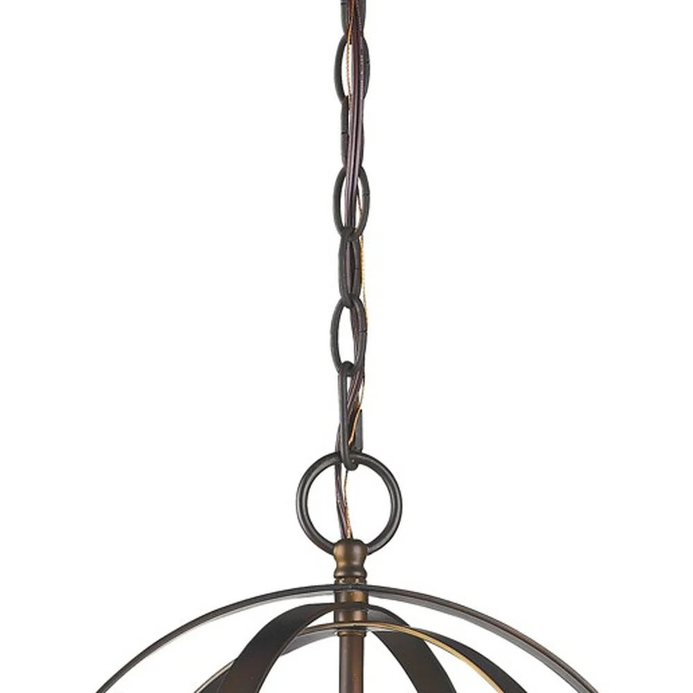 Olivia 1-Light Oil-Rubbed Bronze Crystal Globe Pendant By Homeroots - 398067 - Image 3
