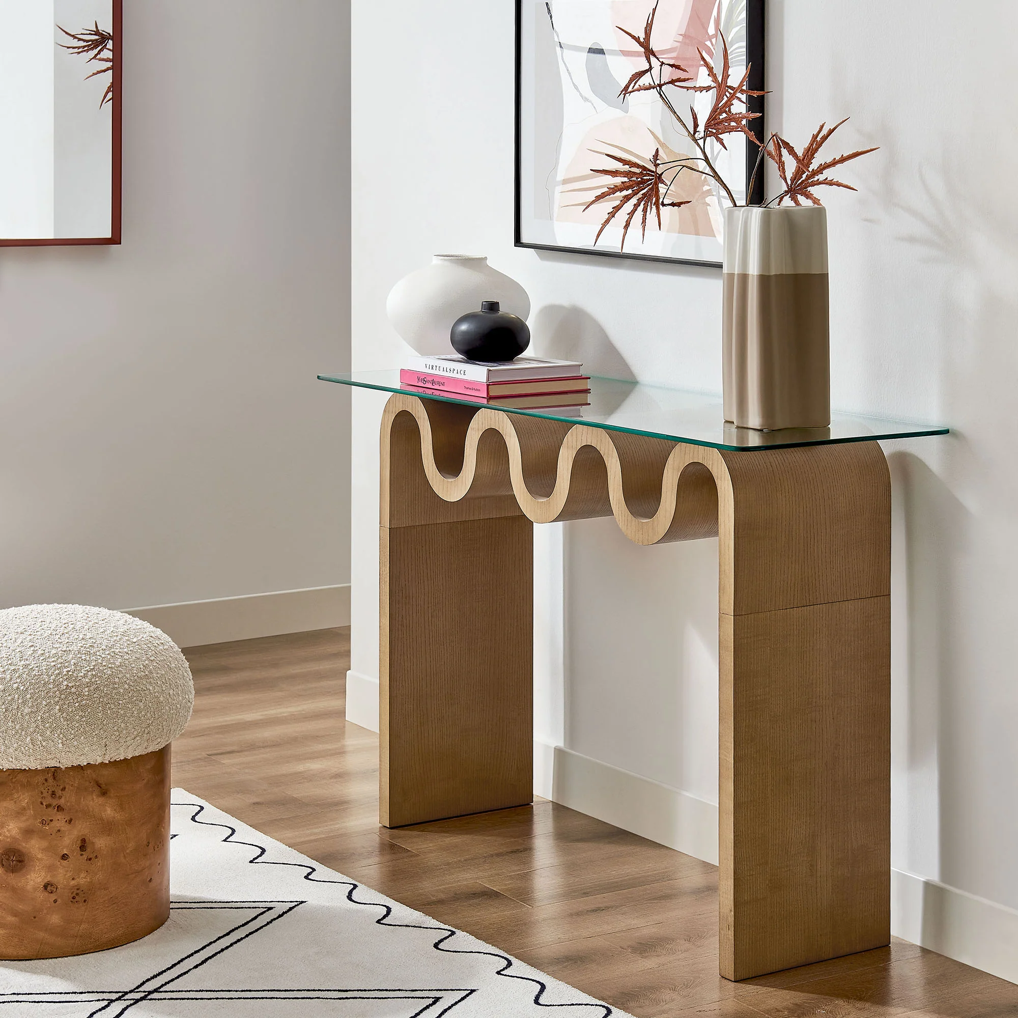 Ondine Glass Top 50" Console Table by Modway - Image 16