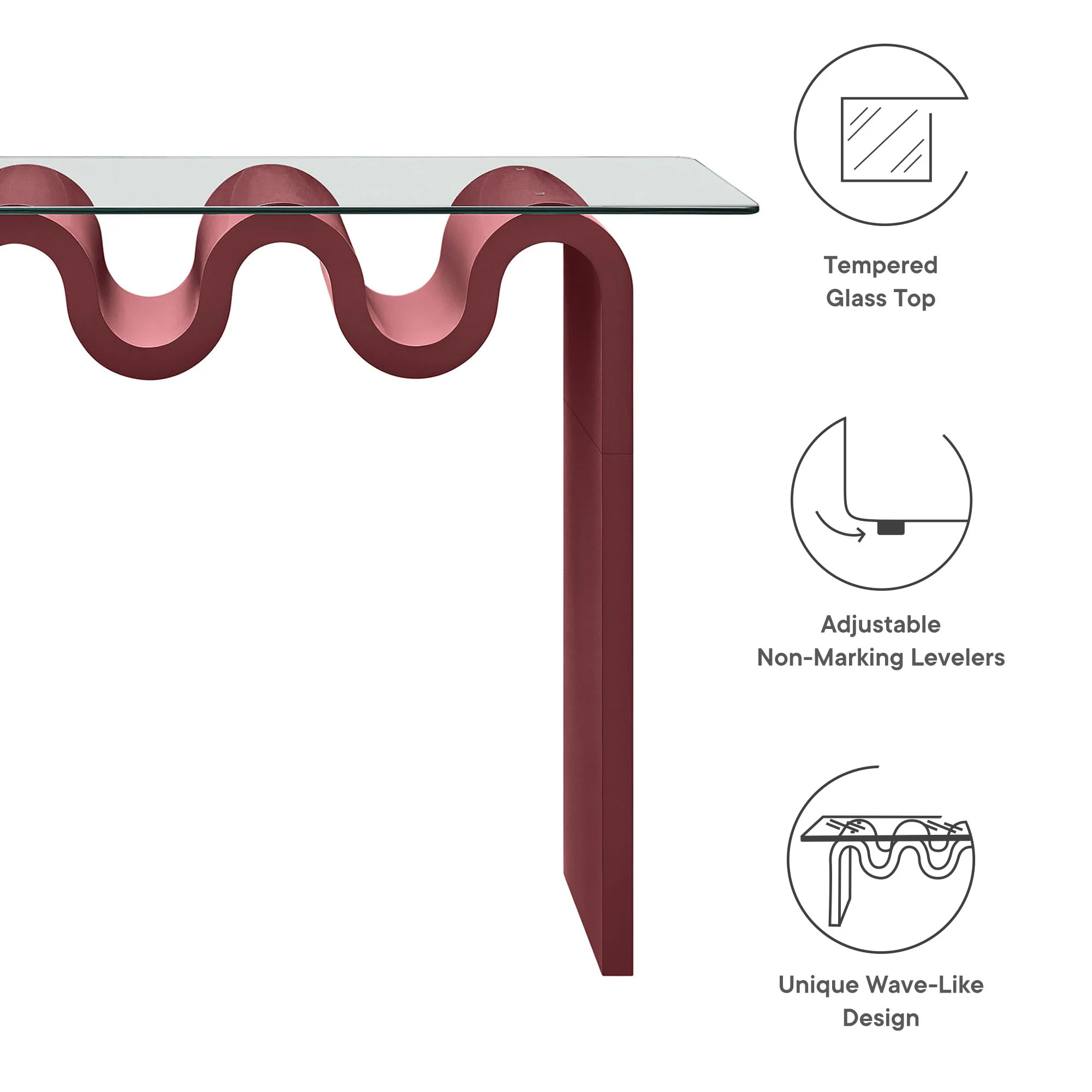 Ondine Glass Top 50" Console Table by Modway - Image 26