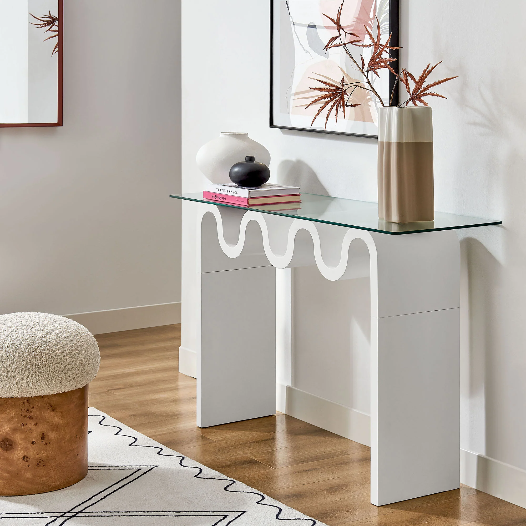Ondine Glass Top 50" Console Table by Modway - Image 34