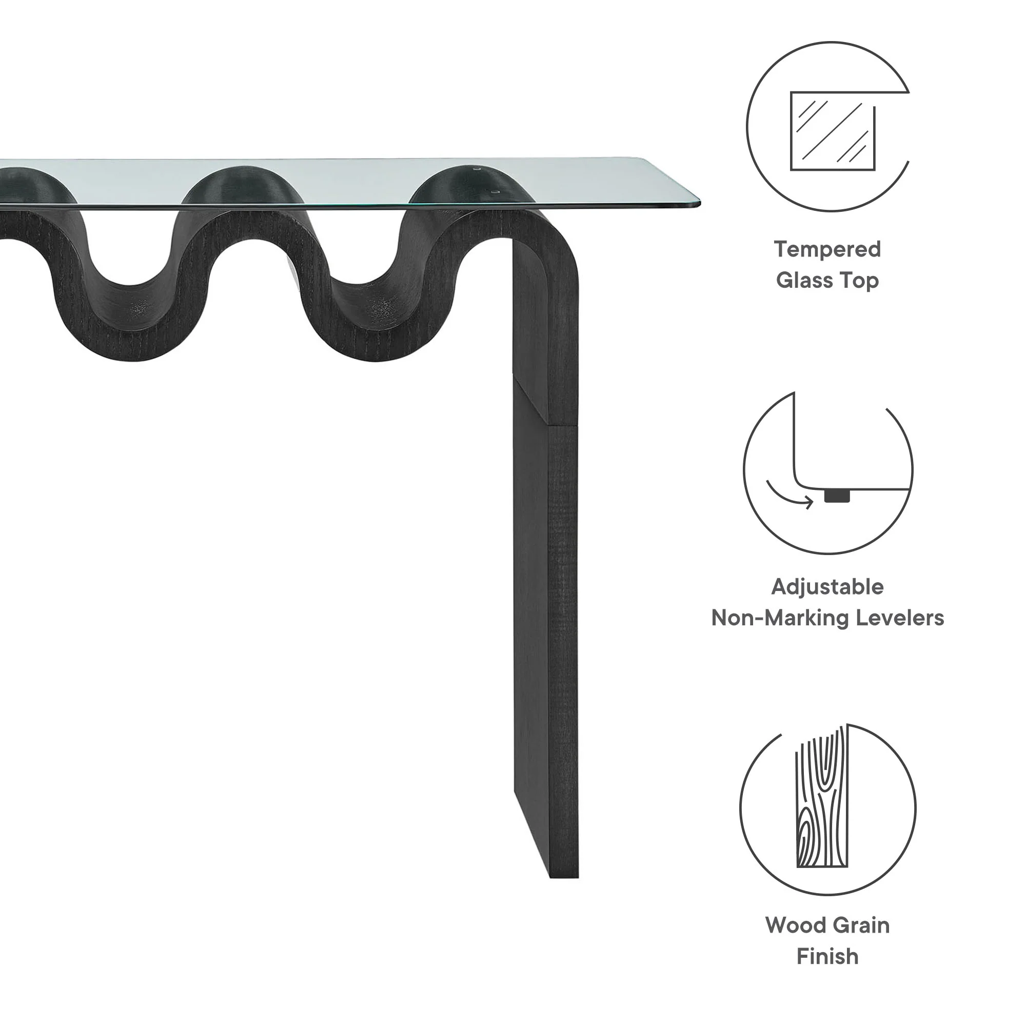 Ondine Glass Top 50" Console Table by Modway - Image 8