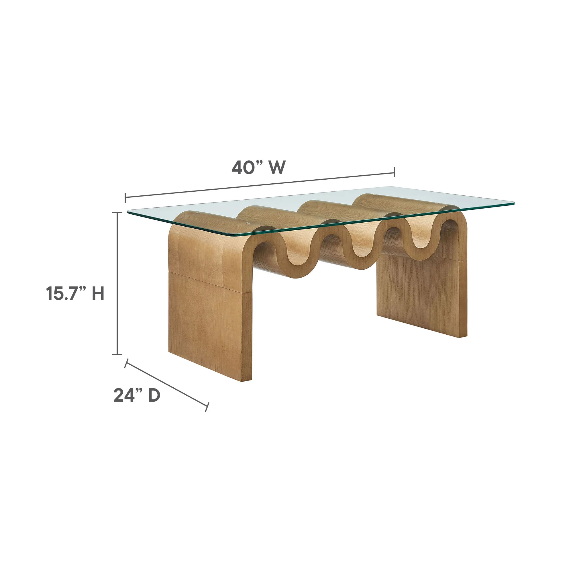 Ondine Glass Top Coffee Table by Modway - Image 20