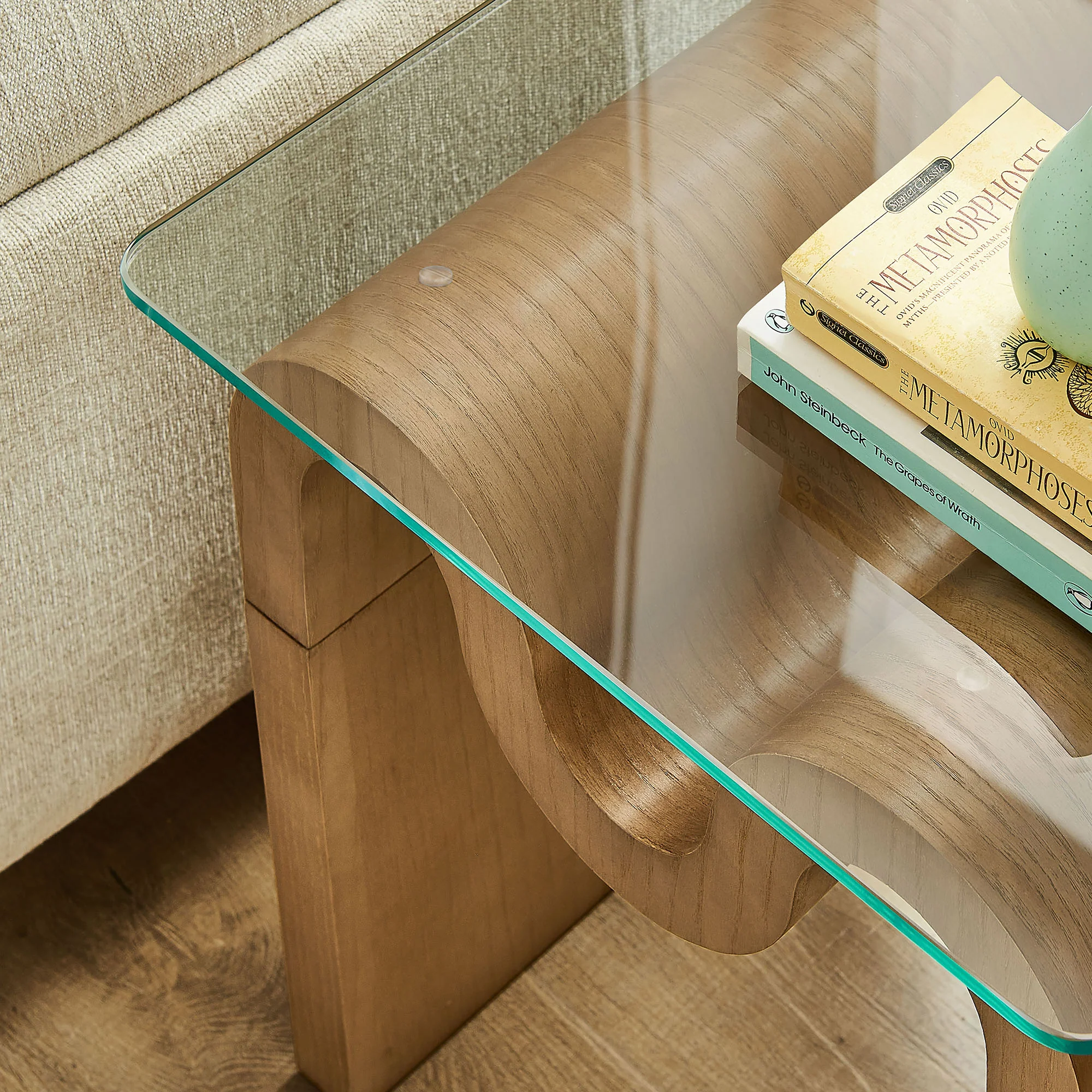 Ondine Glass Top Side Table by Modway - Image 15