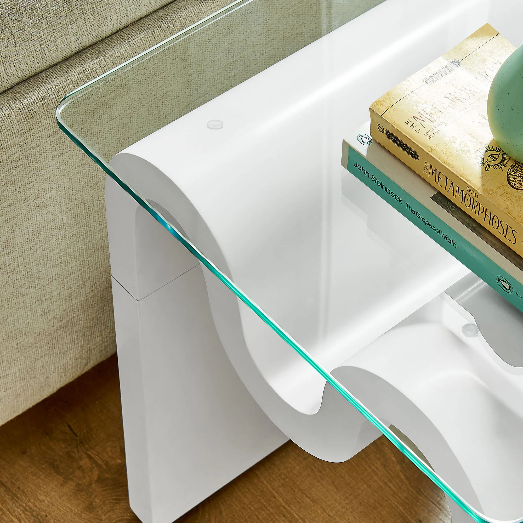 Ondine Glass Top Side Table by Modway - Image 33