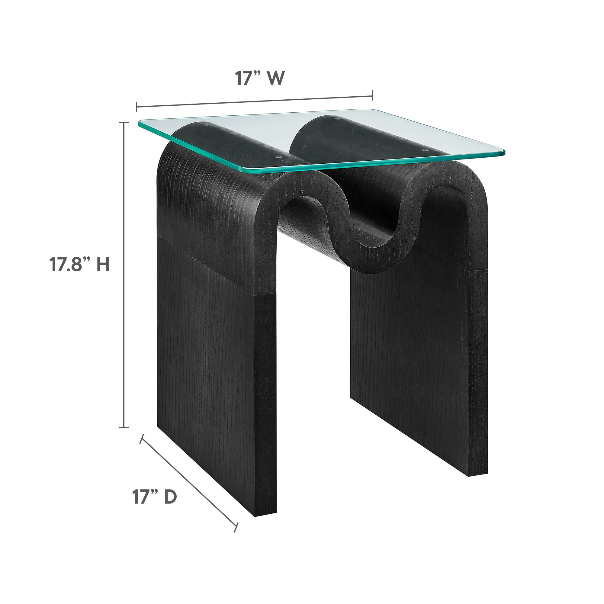 Ondine Glass Top Side Table by Modway - Image 9