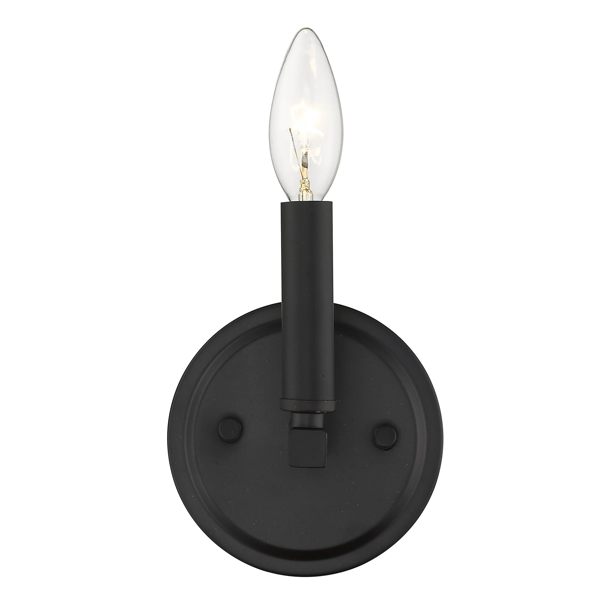 One Light Matte Black Wall Sconce By Homeroots - Image 4