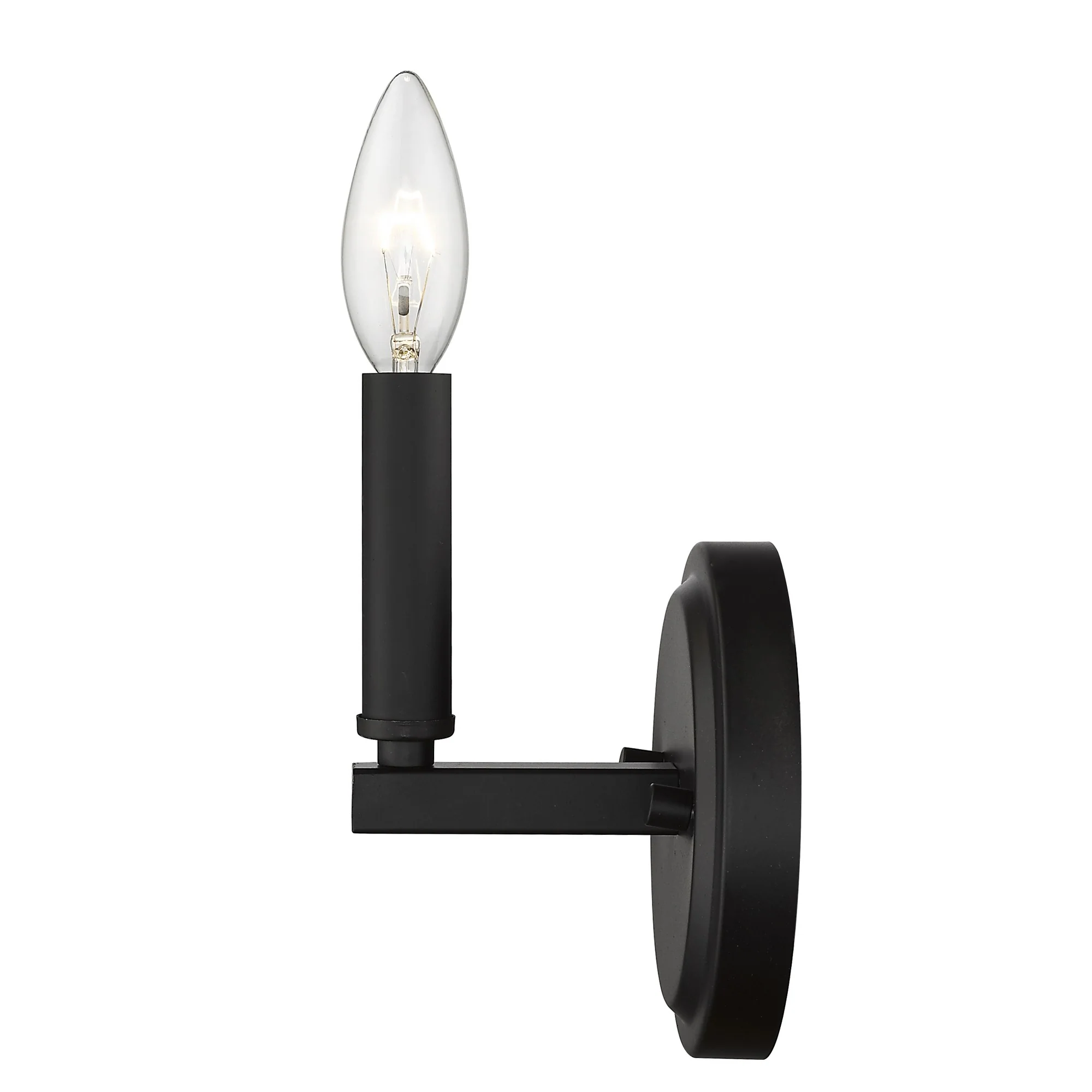 One Light Matte Black Wall Sconce By Homeroots - Image 5