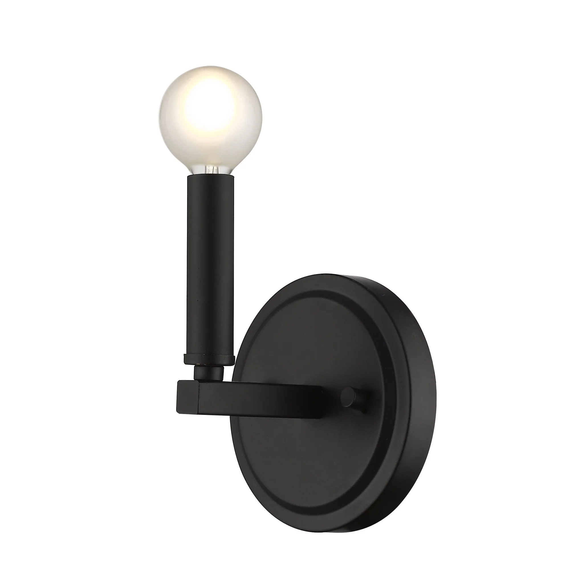 One Light Matte Black Wall Sconce By Homeroots - Image 6