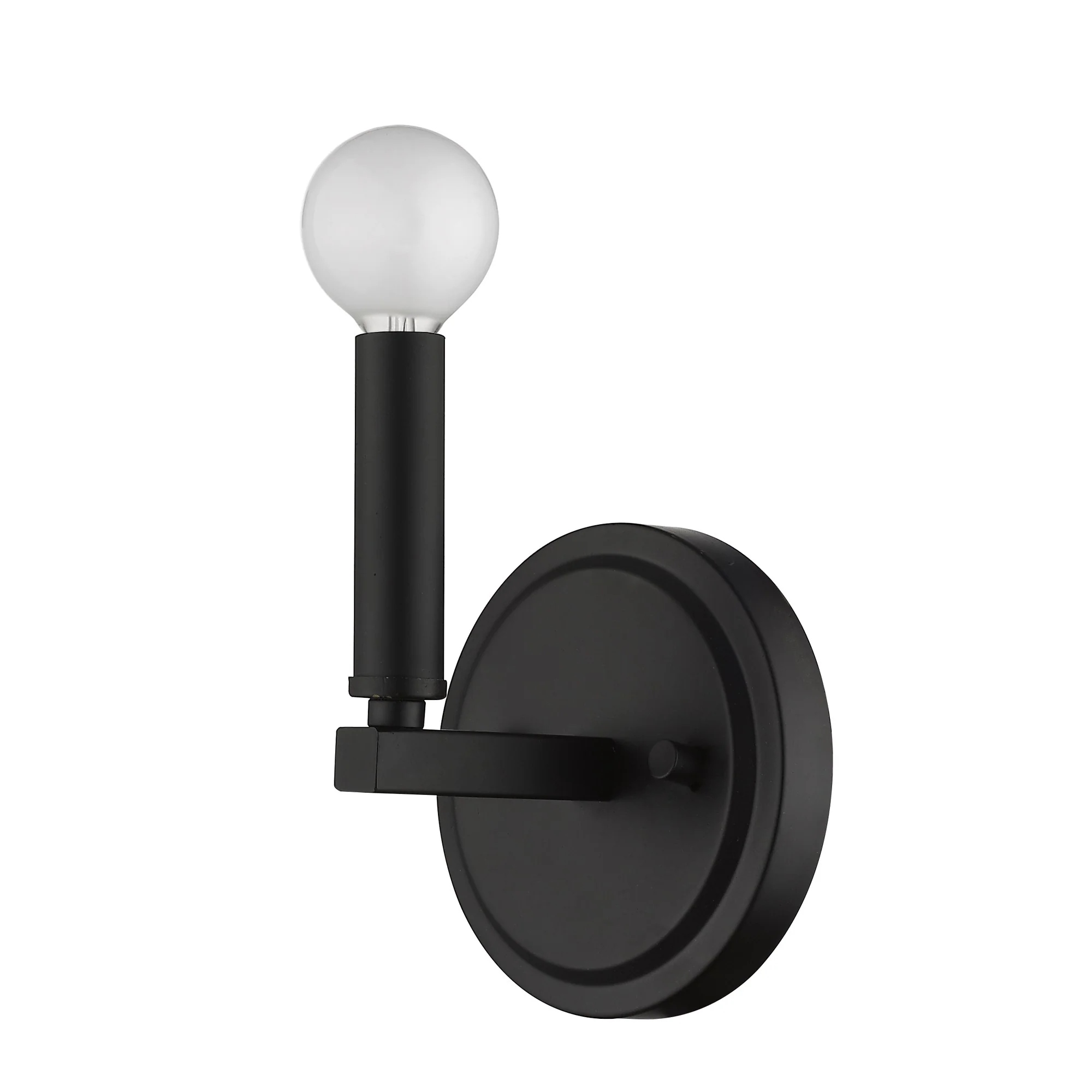 One Light Matte Black Wall Sconce By Homeroots - Image 9