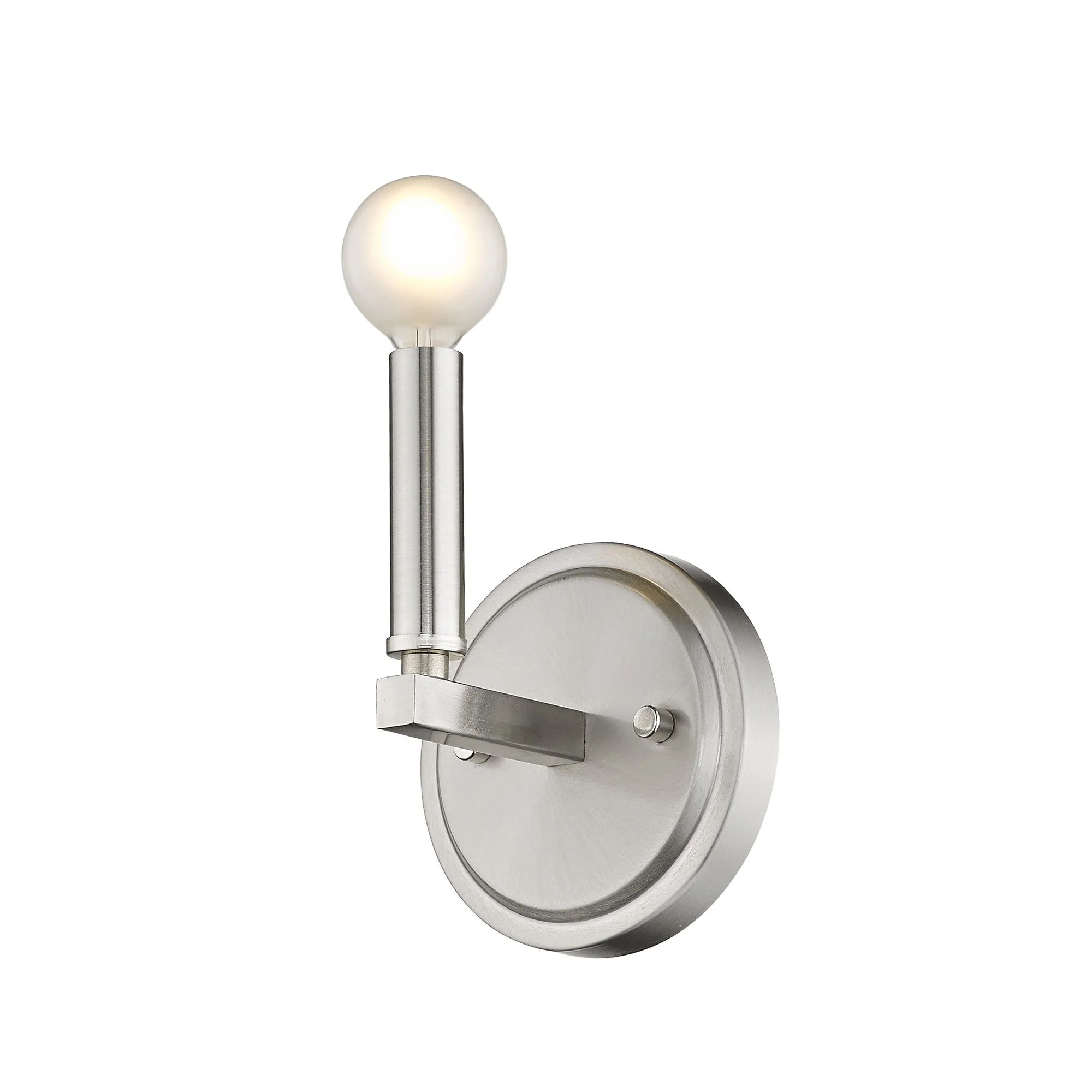 One Light Silver Wall Sconce By Homeroots - Image 2