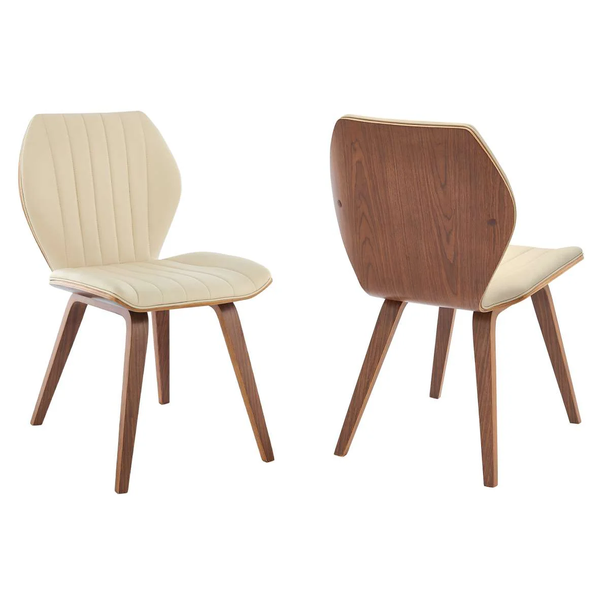 Ontario Gray Faux Leather and Black Wood Dining Chairs - Set of 2 By Armen Living - Image 10