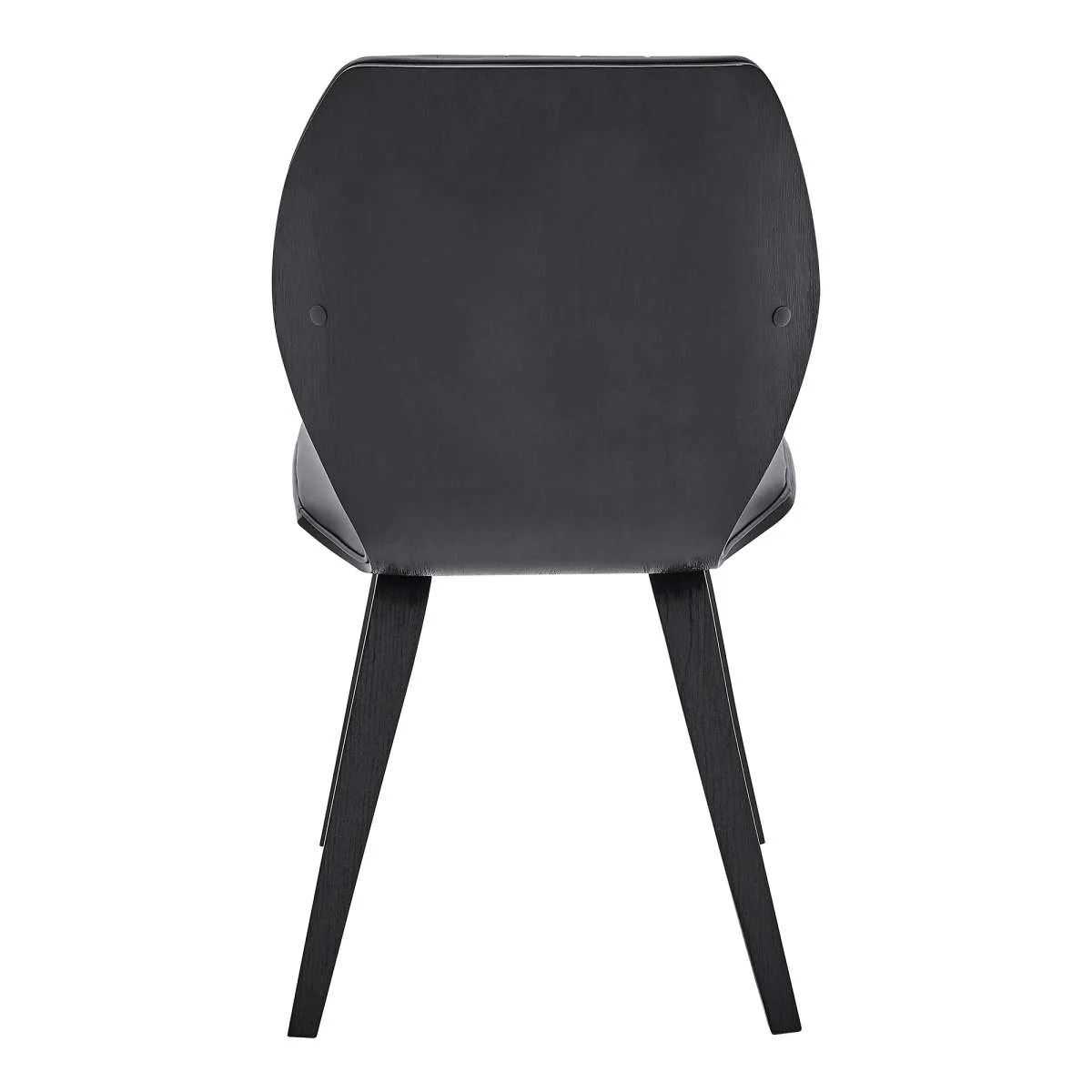 Ontario Gray Faux Leather and Black Wood Dining Chairs - Set of 2 By Armen Living - Image 4