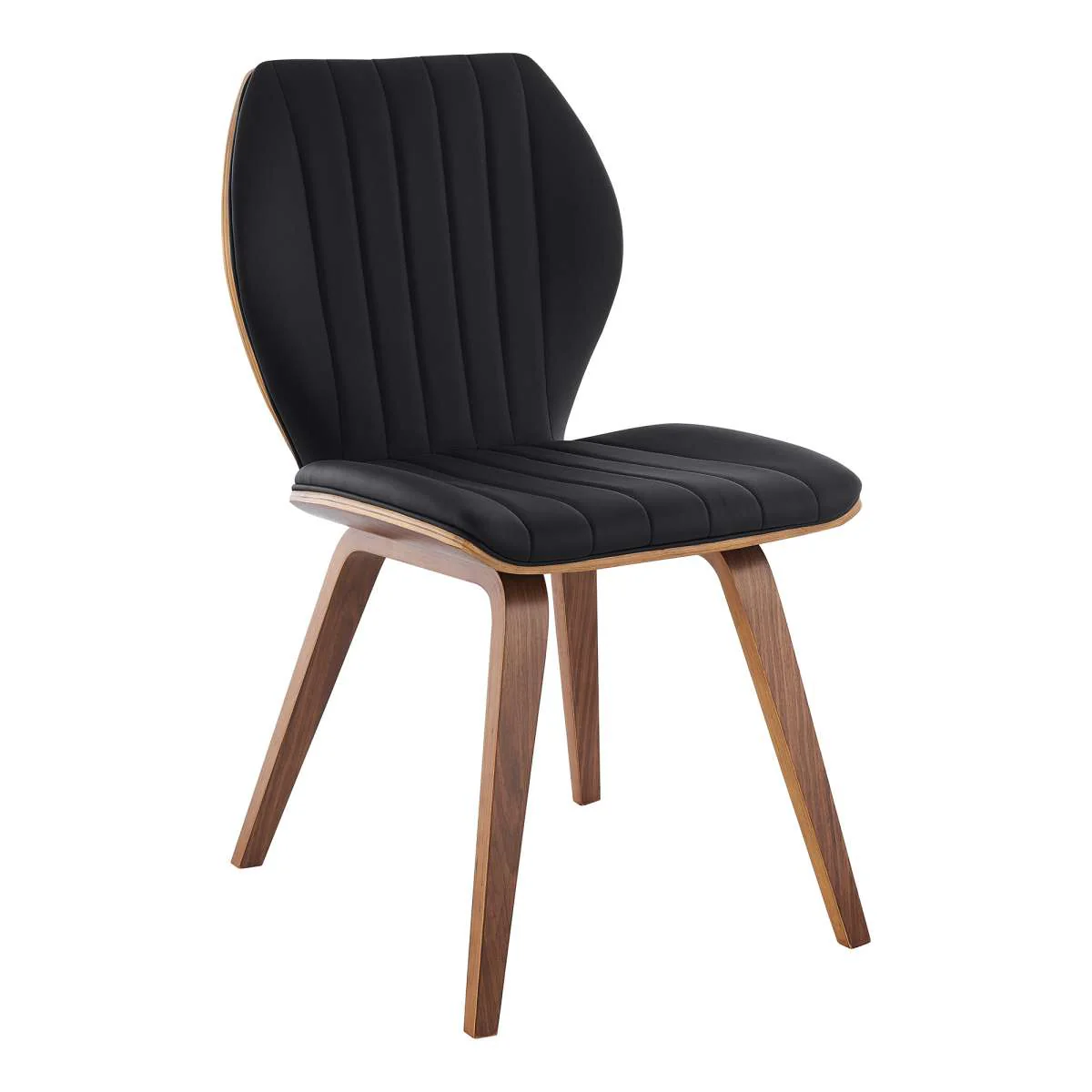 Ontario Gray Faux Leather and Black Wood Dining Chairs - Set of 2 By Armen Living - Image 6