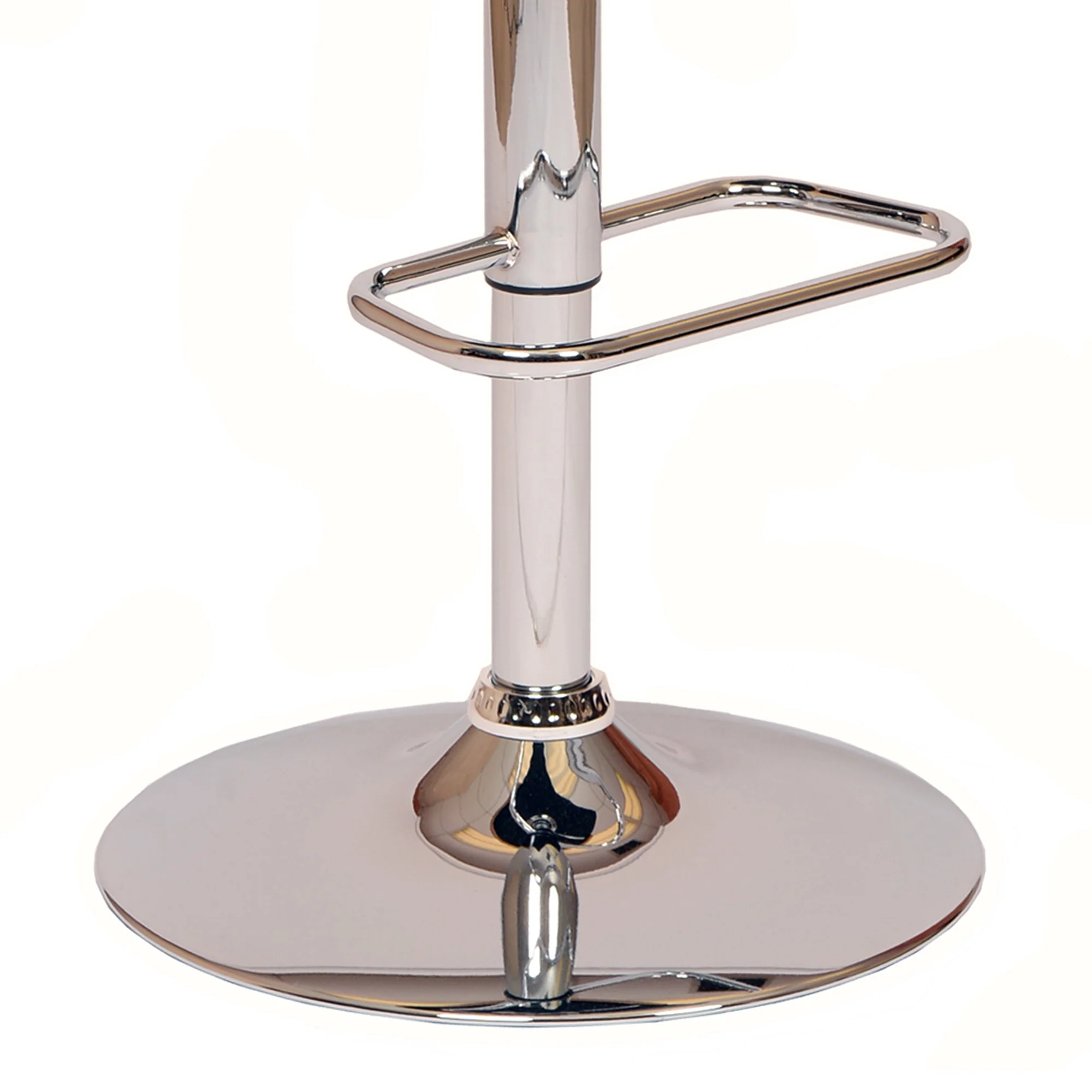 Open Wooden Back Faux Leather Barstool With Pedestal Base Black And Brown By Benzara - Image 5