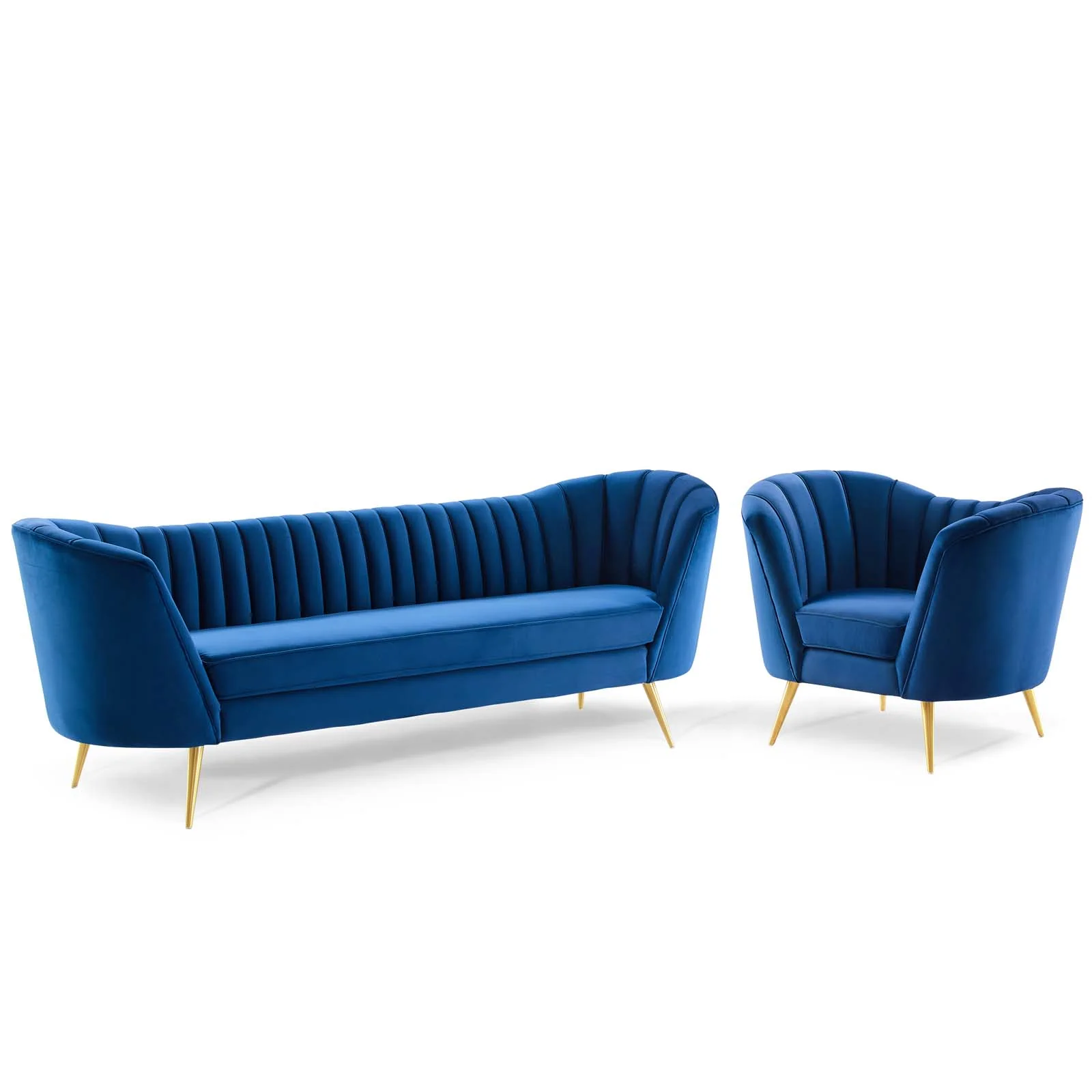 Opportunity Performance Velvet Sofa and Armchair Set By Modway - EEI-4089 - Image 2