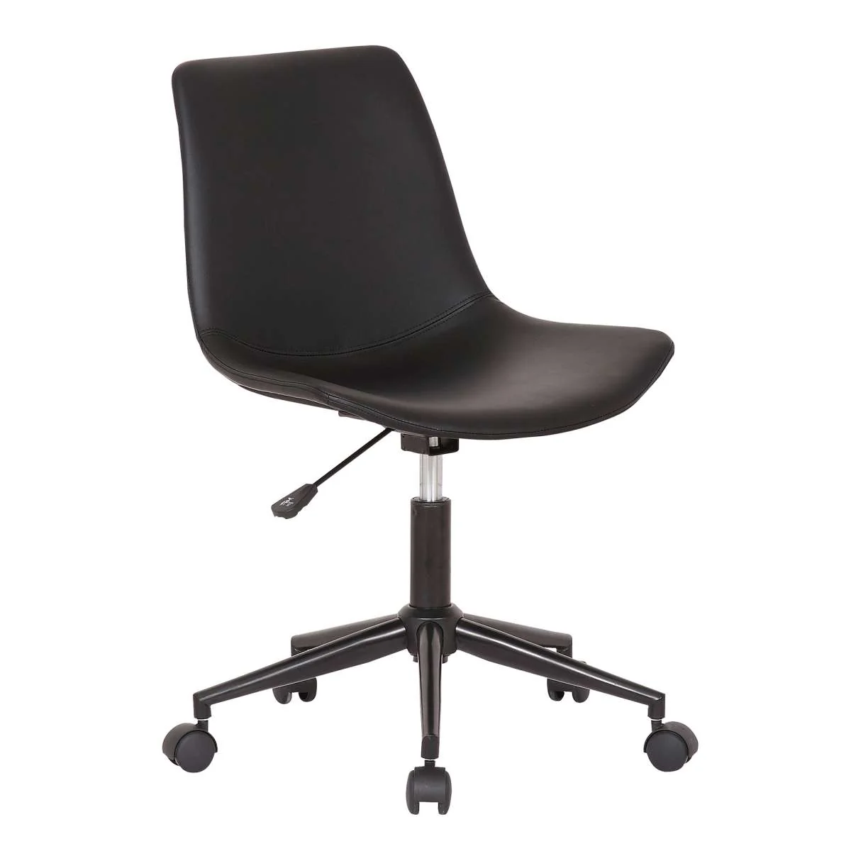 Optima Adjustable Black Faux Leather Task Chair By Armen Living - Image 2