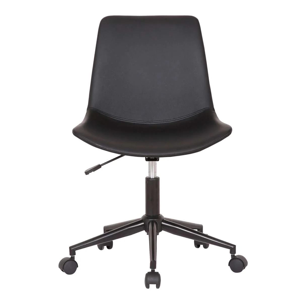 Optima Adjustable Black Faux Leather Task Chair By Armen Living - Image 3