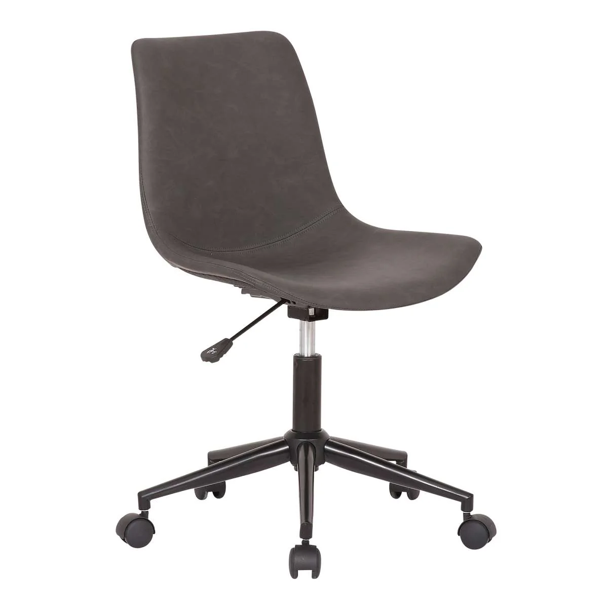 Optima Adjustable Gray Faux Leather Task Chair By Armen Living - Image 2