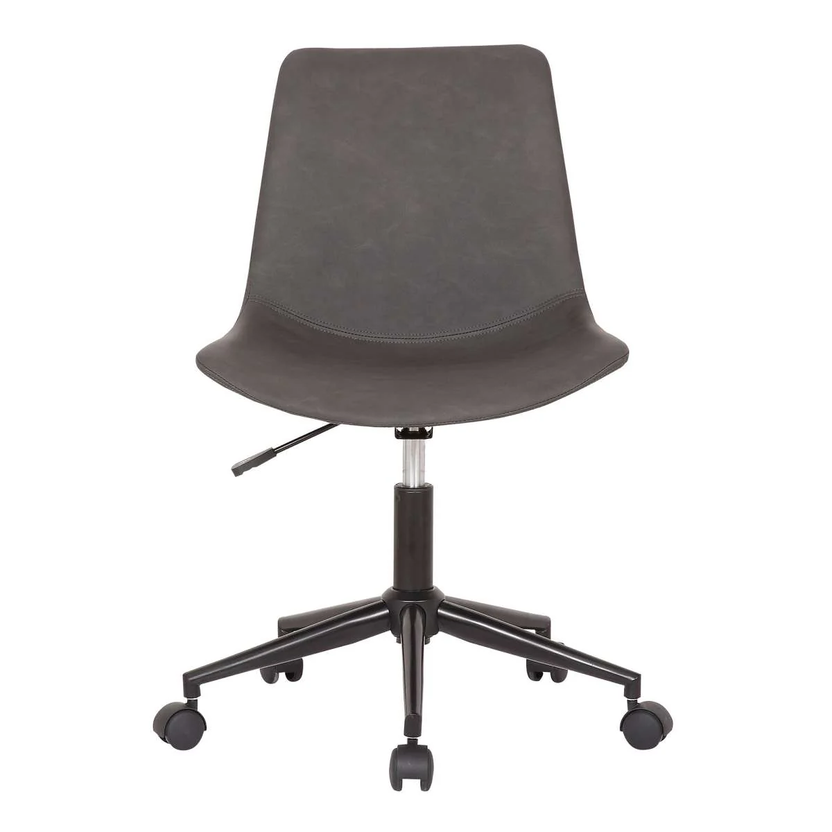 Optima Adjustable Gray Faux Leather Task Chair By Armen Living - Image 3