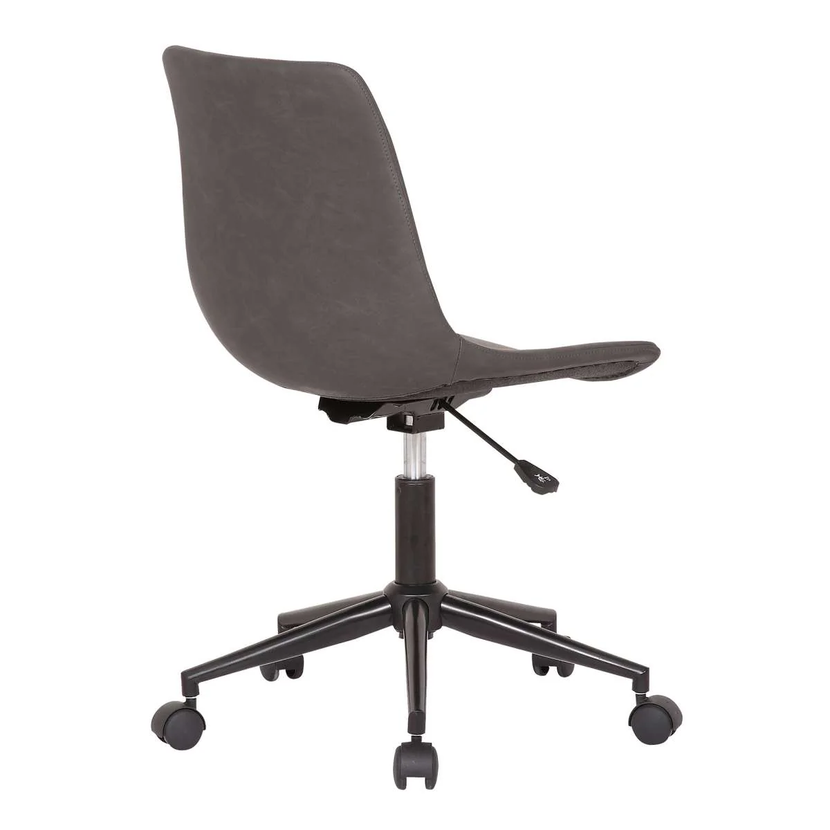 Optima Adjustable Gray Faux Leather Task Chair By Armen Living - Image 4