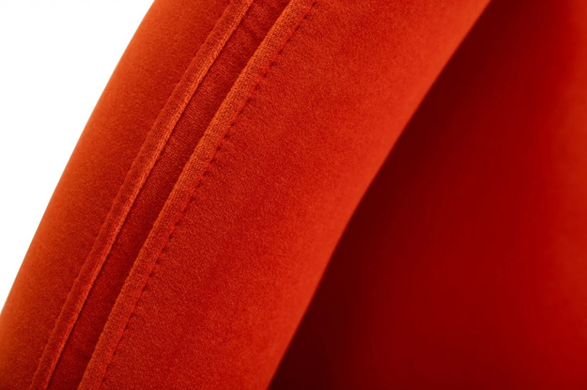 Orange Velvet Dining Chair By Homeroots - Image 5