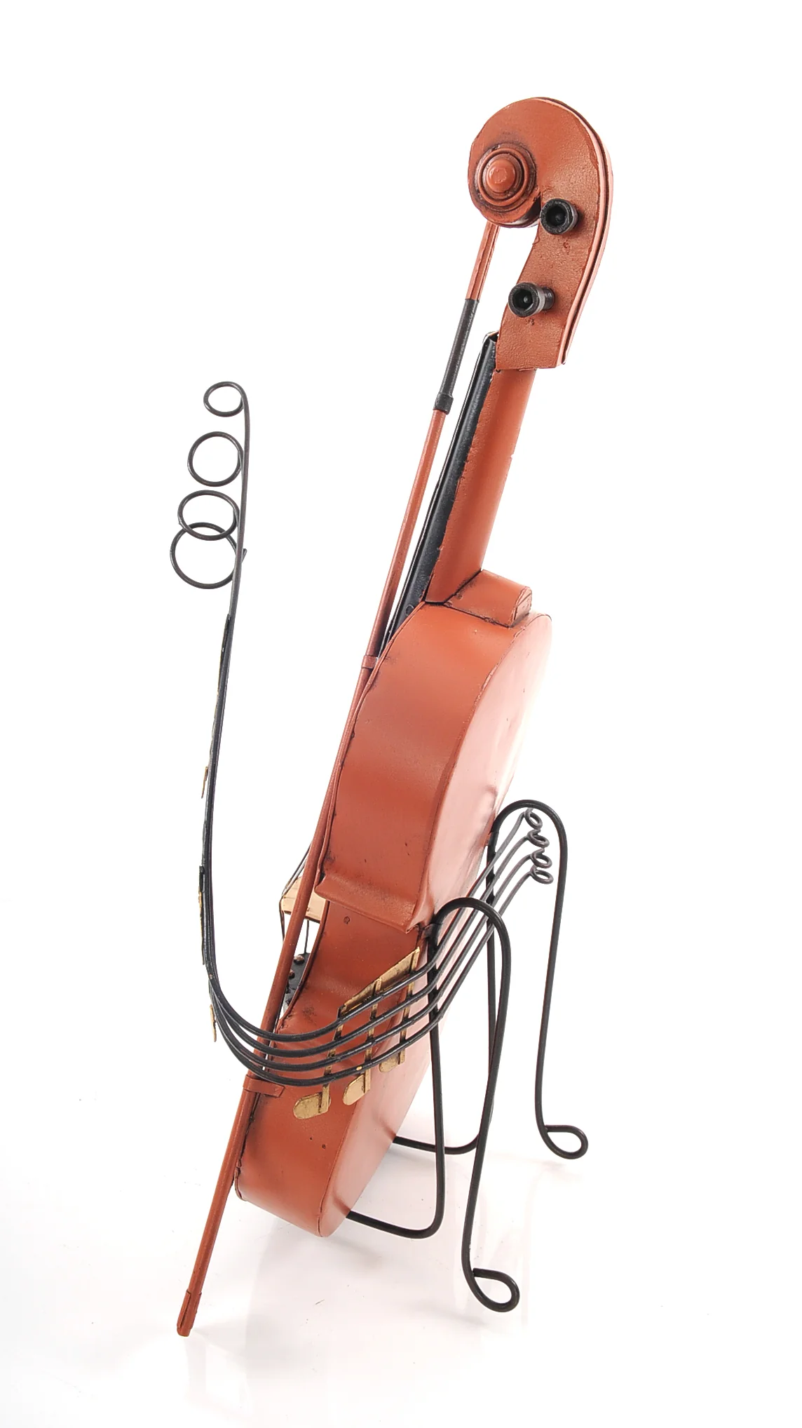 Orange Vintage Violin By Homeroots - Image 2