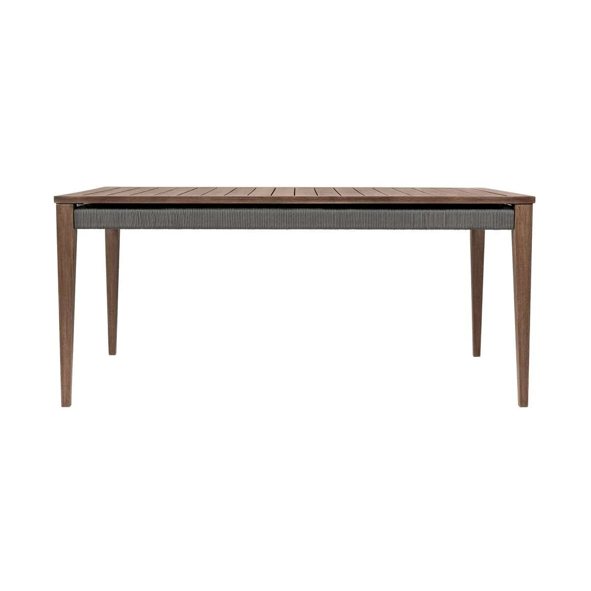 Orbit Outdoor Patio Dining Table in Weathered Eucalyptus Wood By Armen Living - Image 4