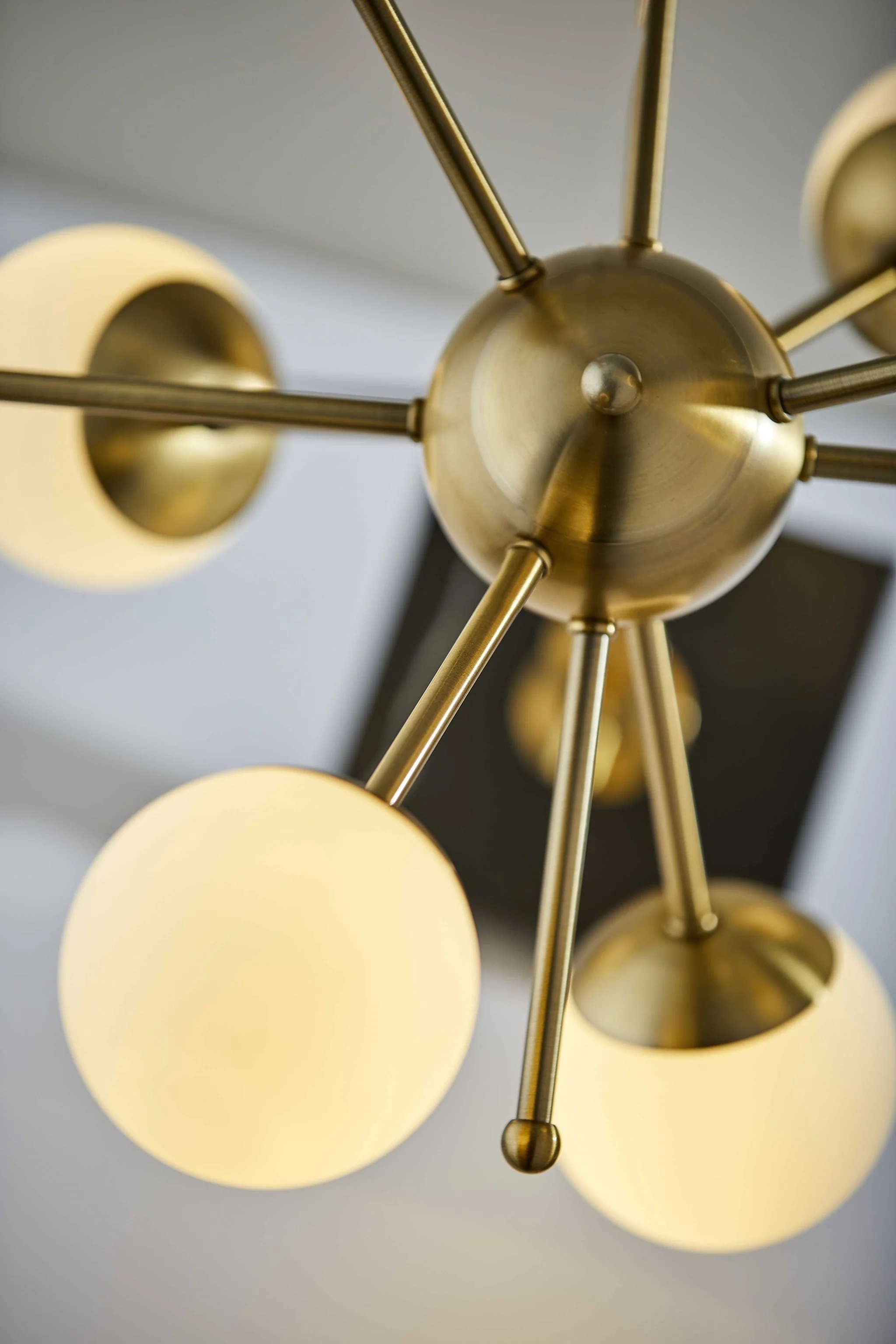 Orbital Sphere Brass LED Table Lamp By Homeroots - Image 3
