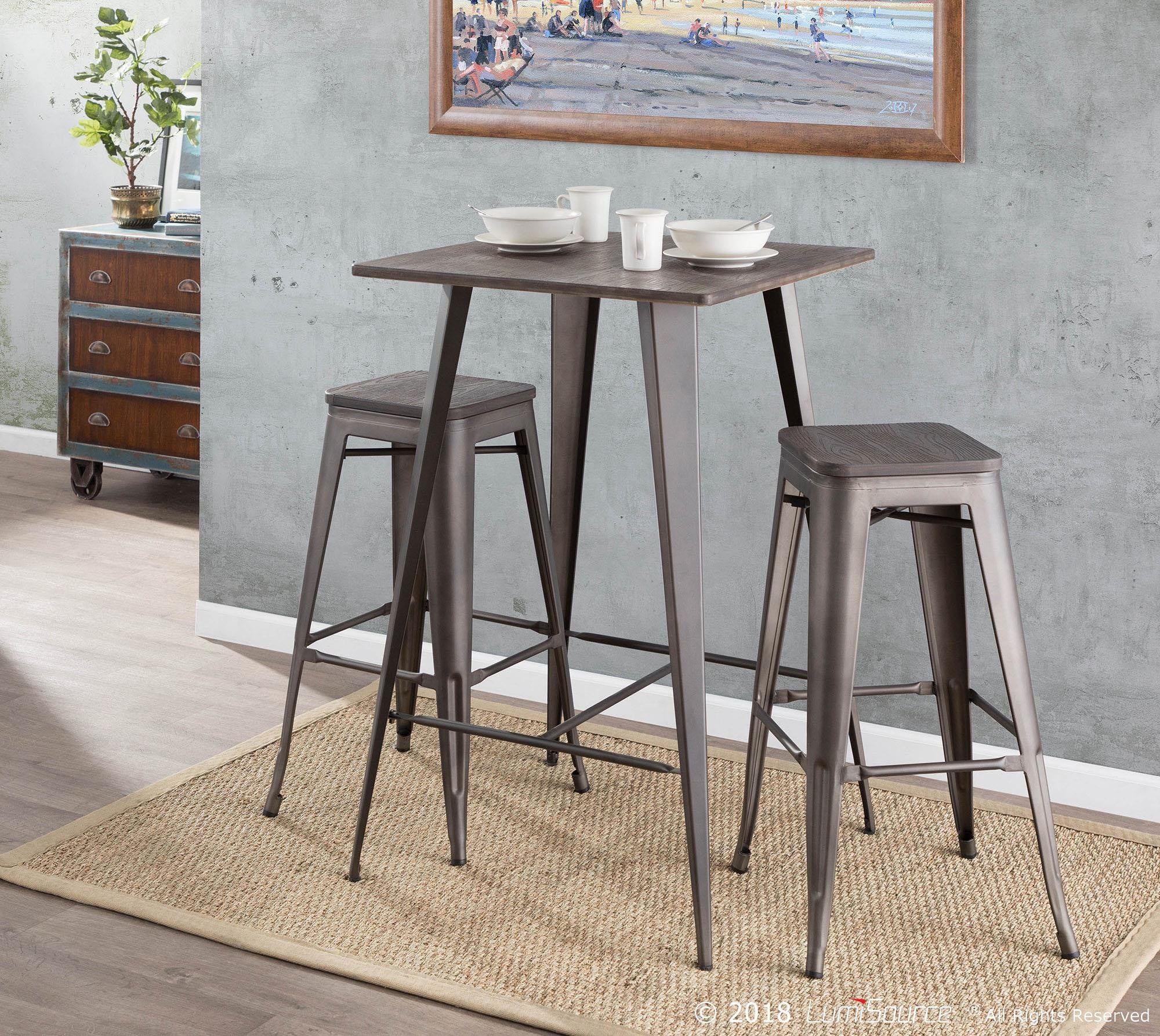 Oregon Barstool - Set of 2 By LumiSource - BS-TW-OR DK+AN2 - Image 2