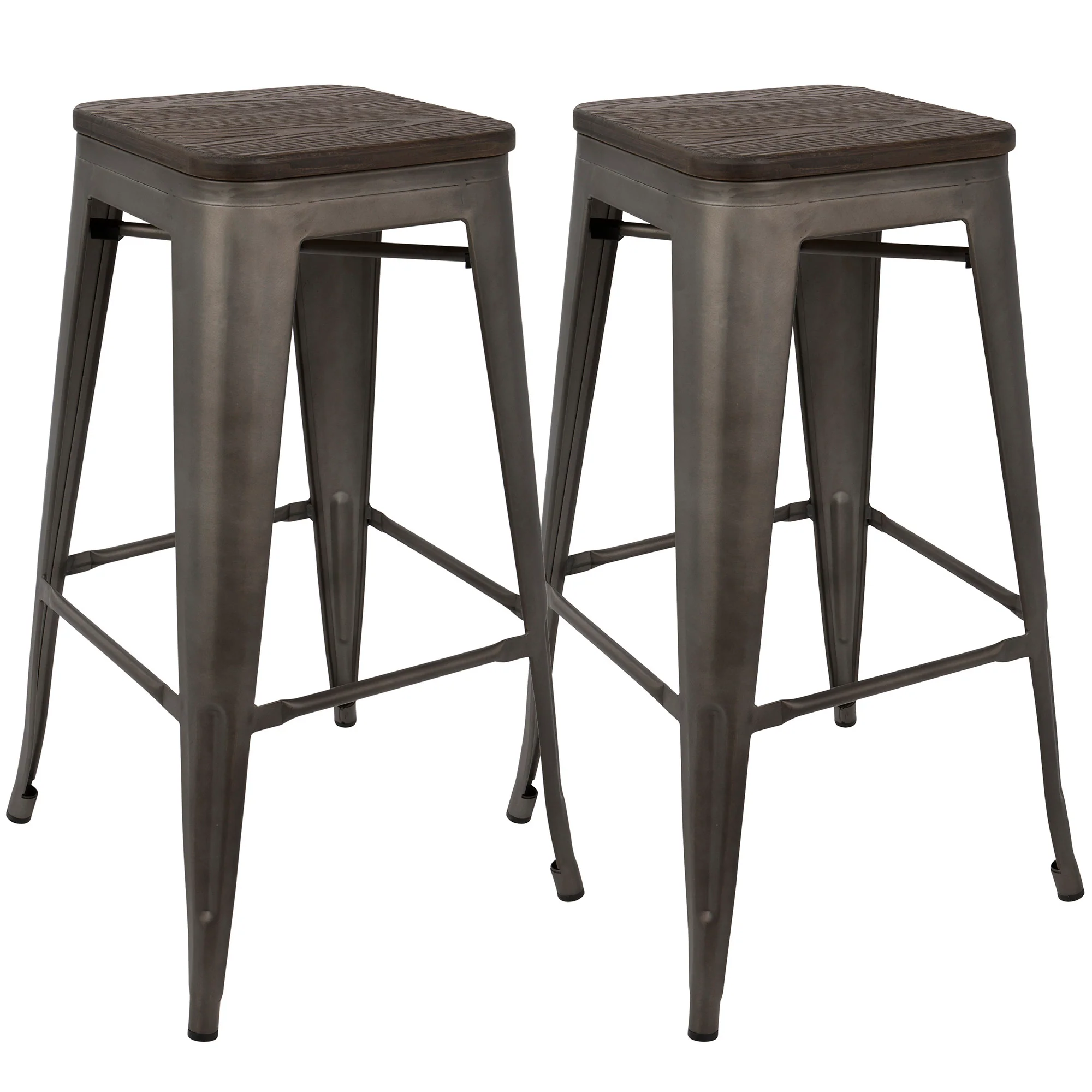Oregon Barstool - Set of 2 By LumiSource - BS-TW-OR DK+AN2 - Image 4