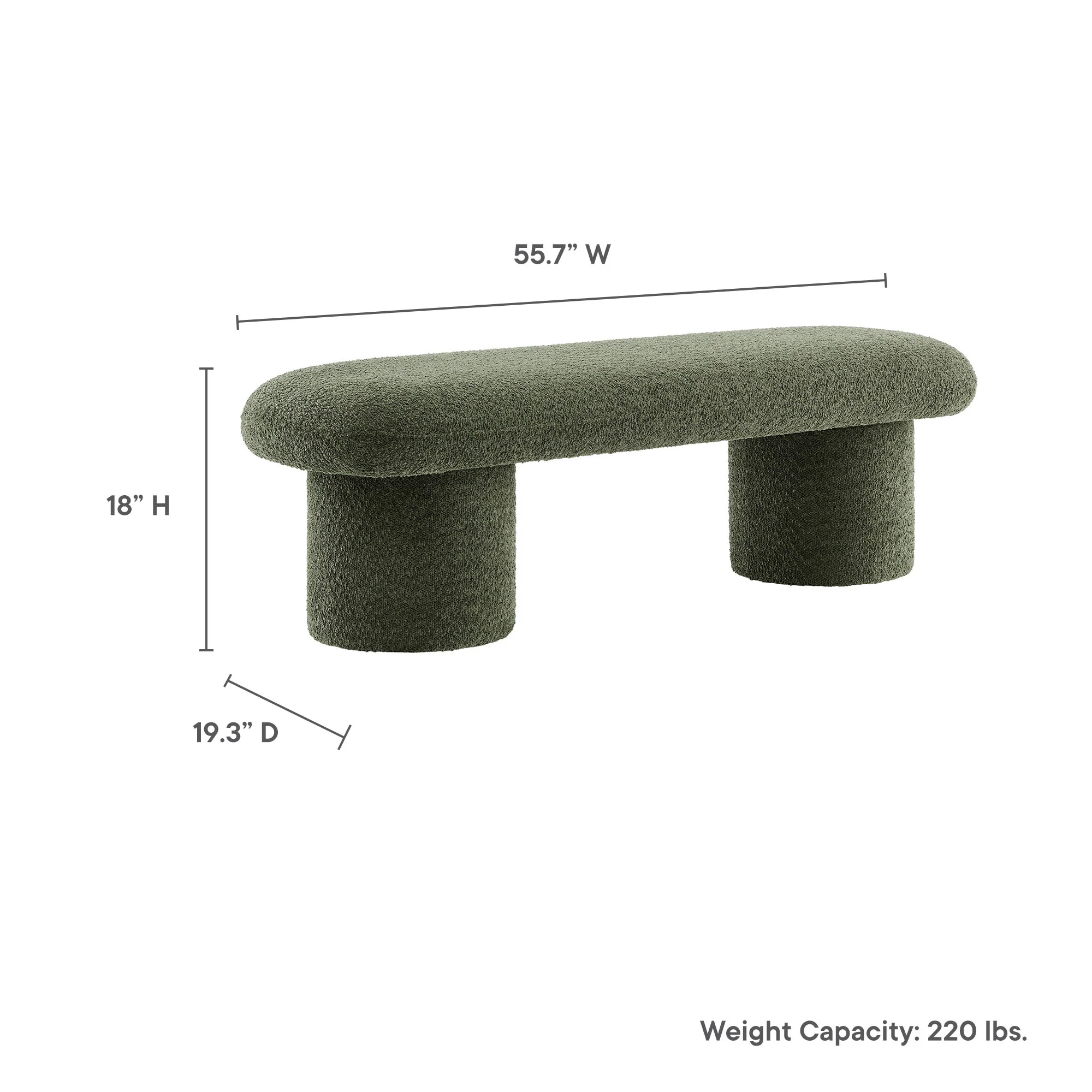 Orla Chenille Upholstered Bench by Modway - Image 20