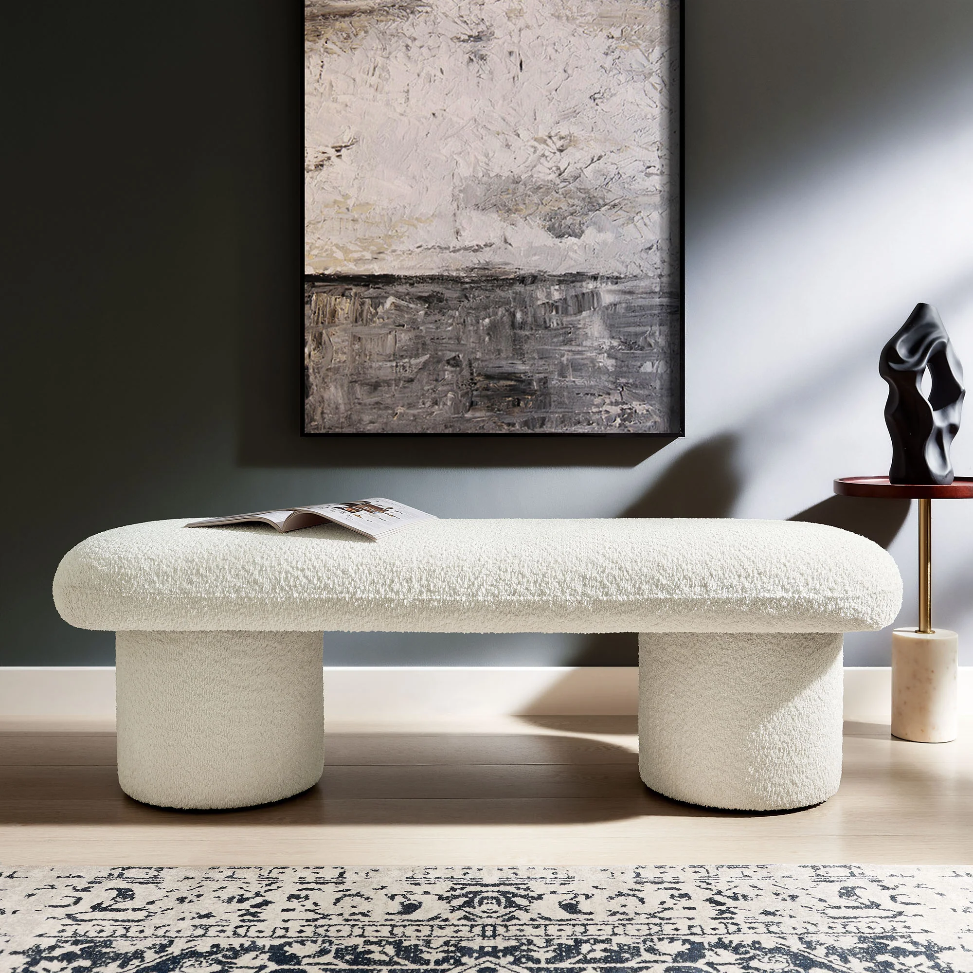 Orla Chenille Upholstered Bench by Modway - Image 8