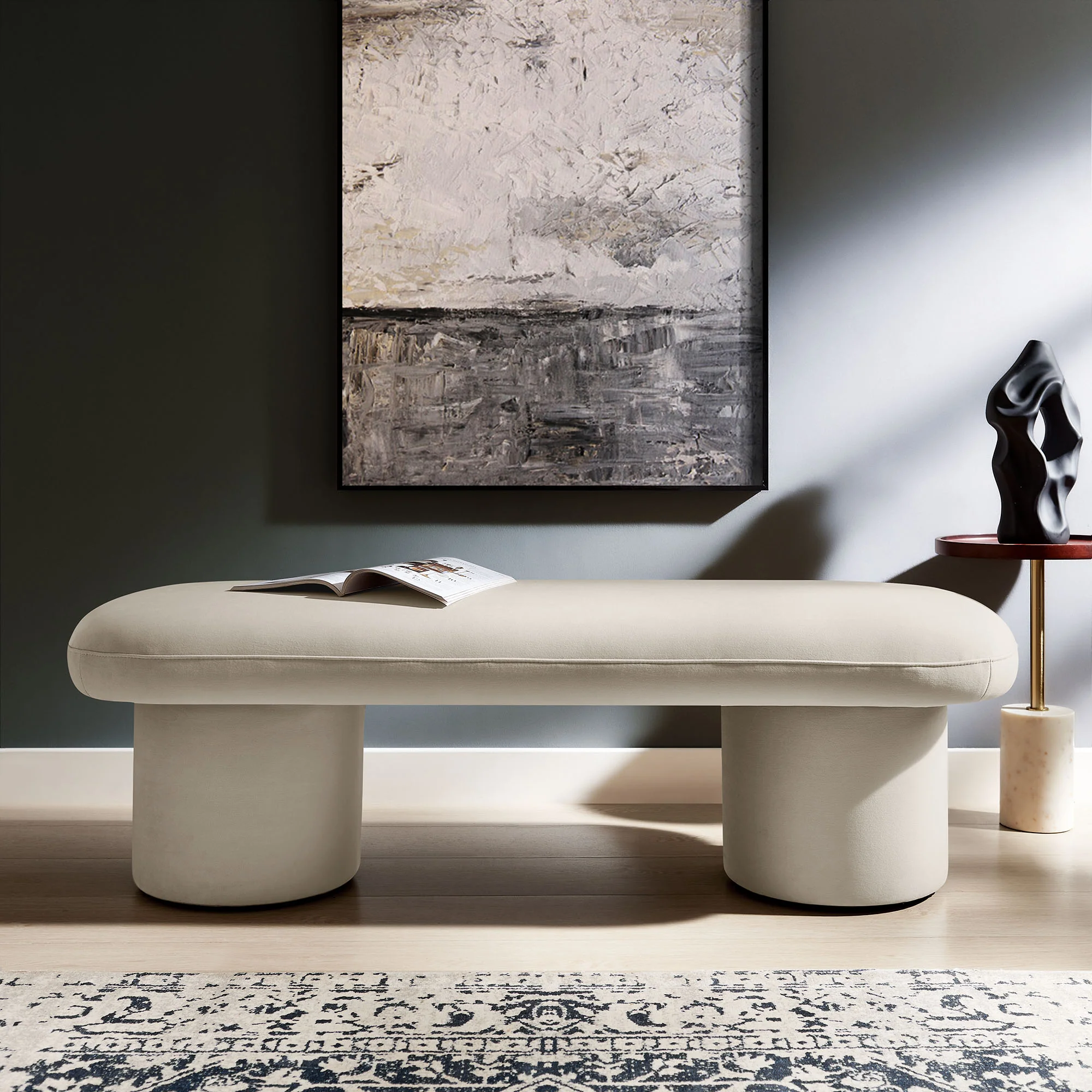 Orla Performance Velvet Bench by Modway - Image 8