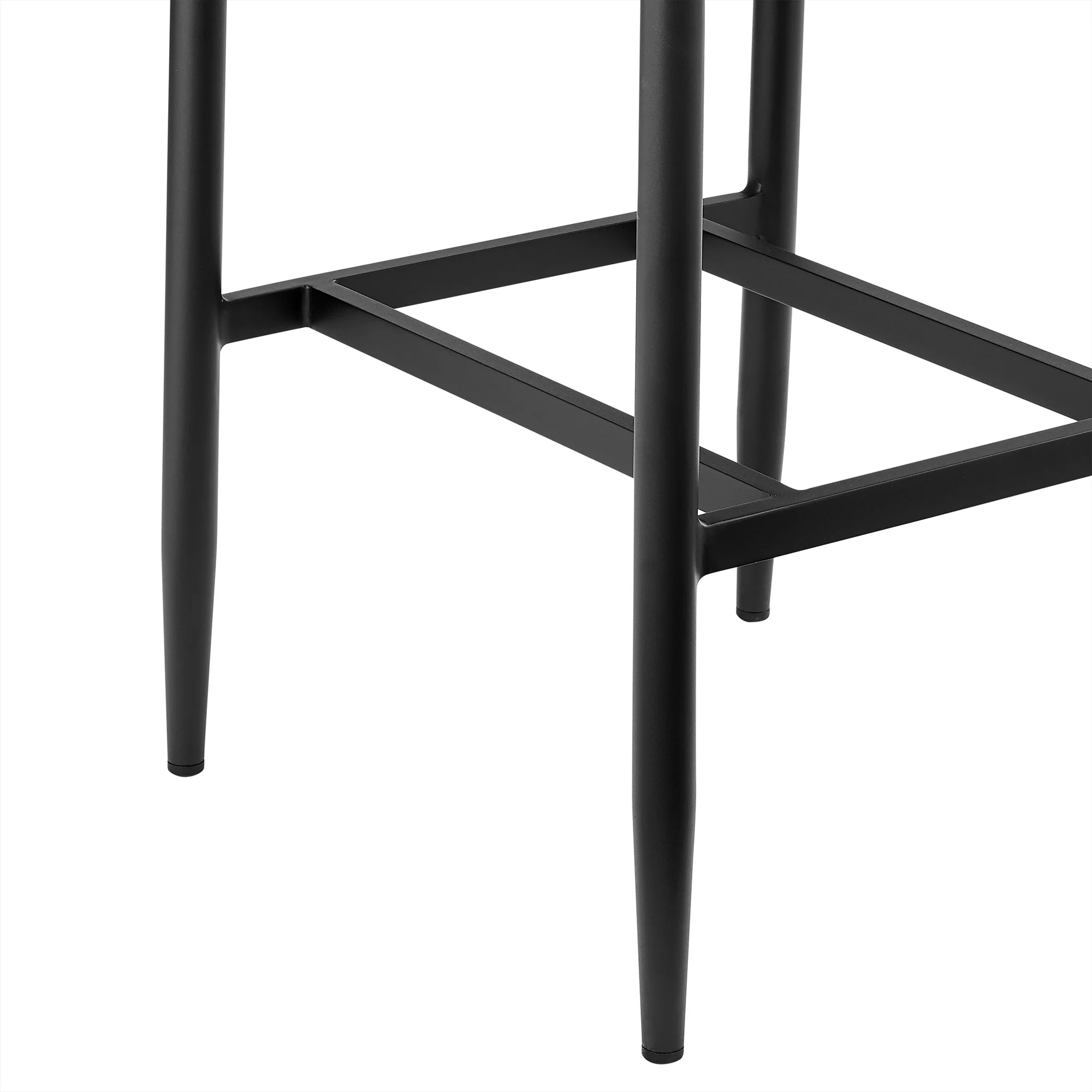 Orlando Outdoor Patio Counter Height Bar Stool in Aluminum and Teak with Gray Cushions By Armen Living - Image 9