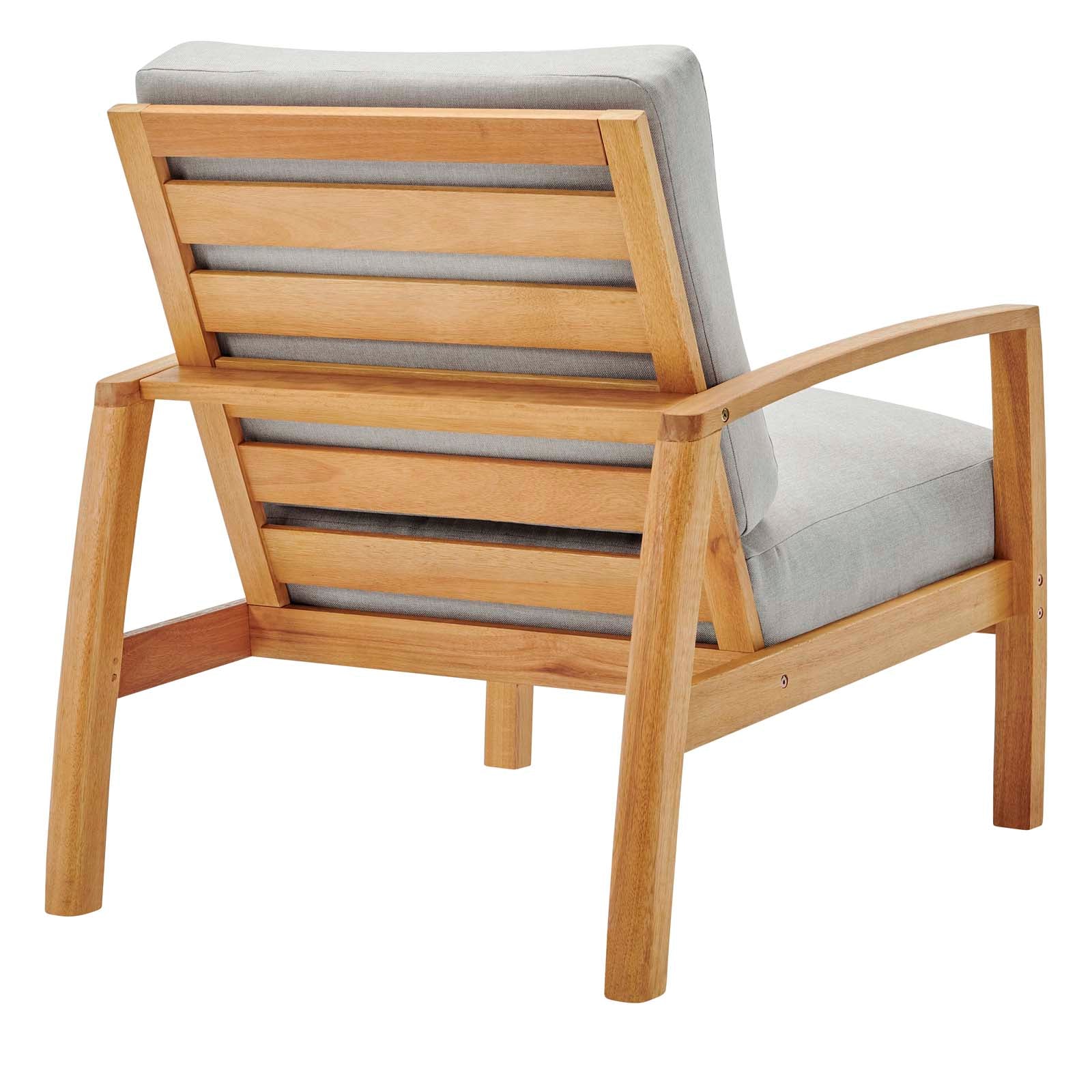 Orlean Outdoor Patio Eucalyptus Wood Lounge Armchair By Modway - EEI-3698 - Image 4