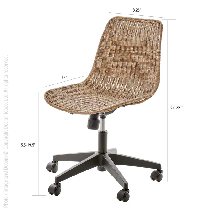 Ormond Task Chair-Natural By Texture Designideas - Image 2