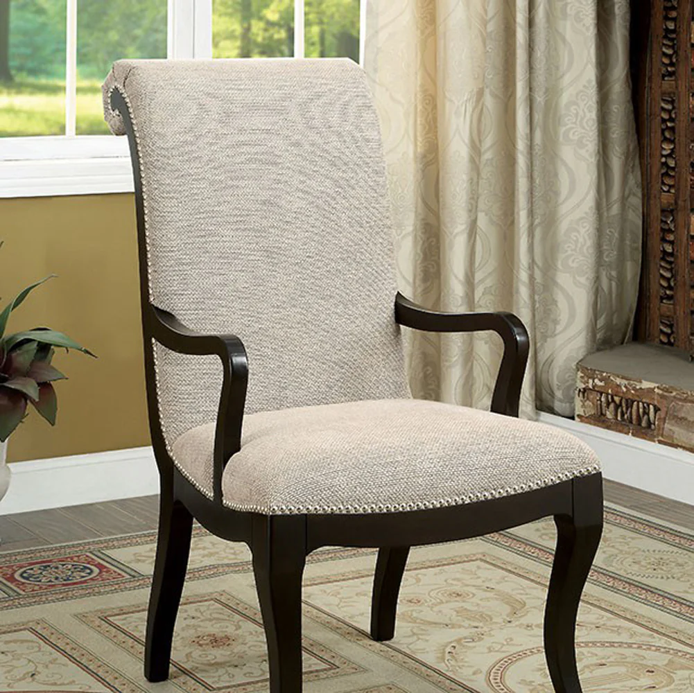 Ornette Contemporary Style Arm Chair, Espresso-Set Of 2 By Benzara - Image 2
