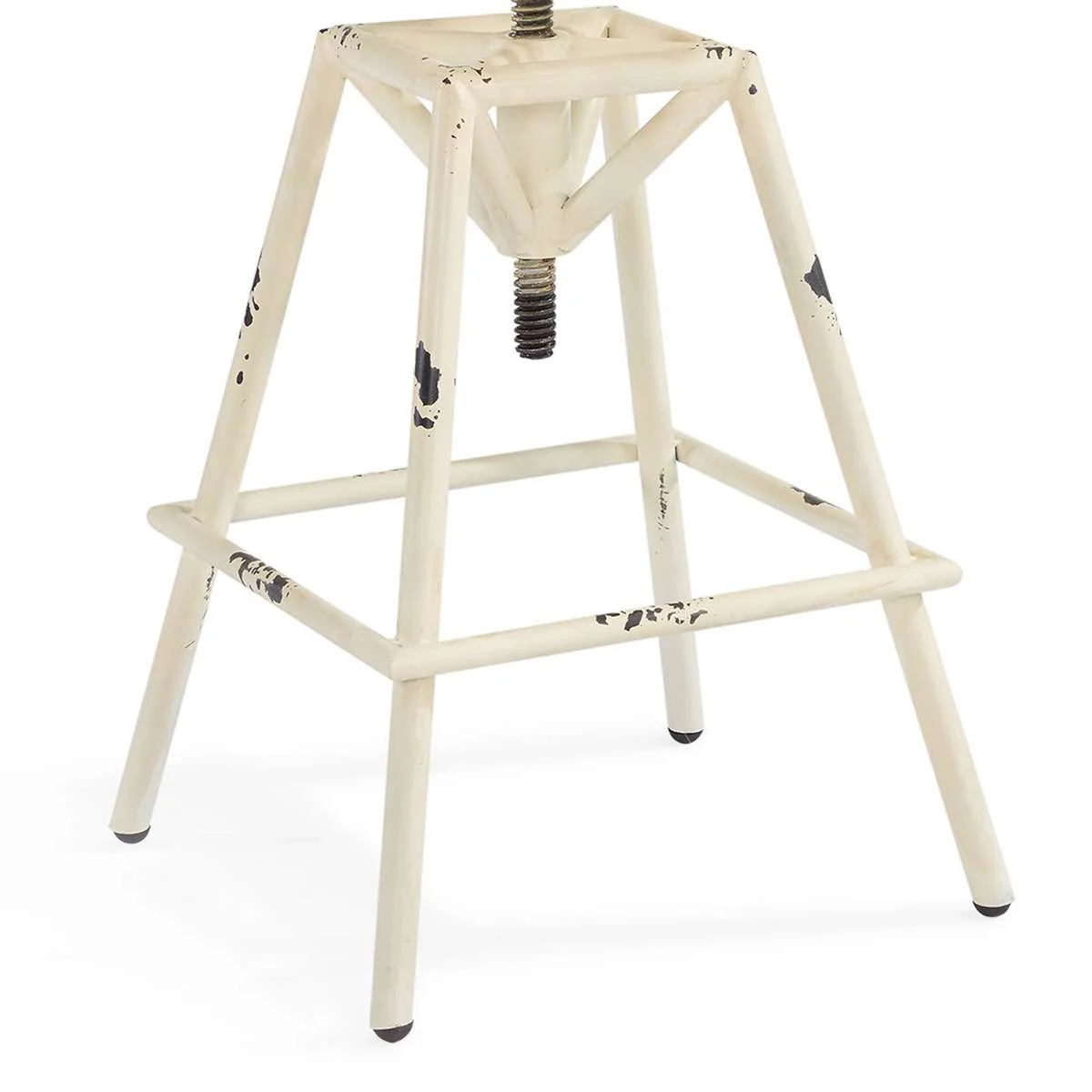 Osbourne Adjustable Industrial Metal Barstool in Antique White finish By Armen Living - Image 5