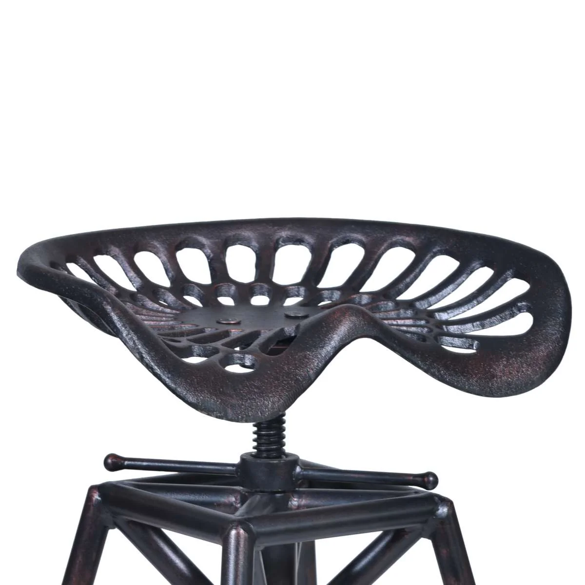 Osbourne Adjustable Industrial Metal Barstool in Antique White finish By Armen Living - Image 8