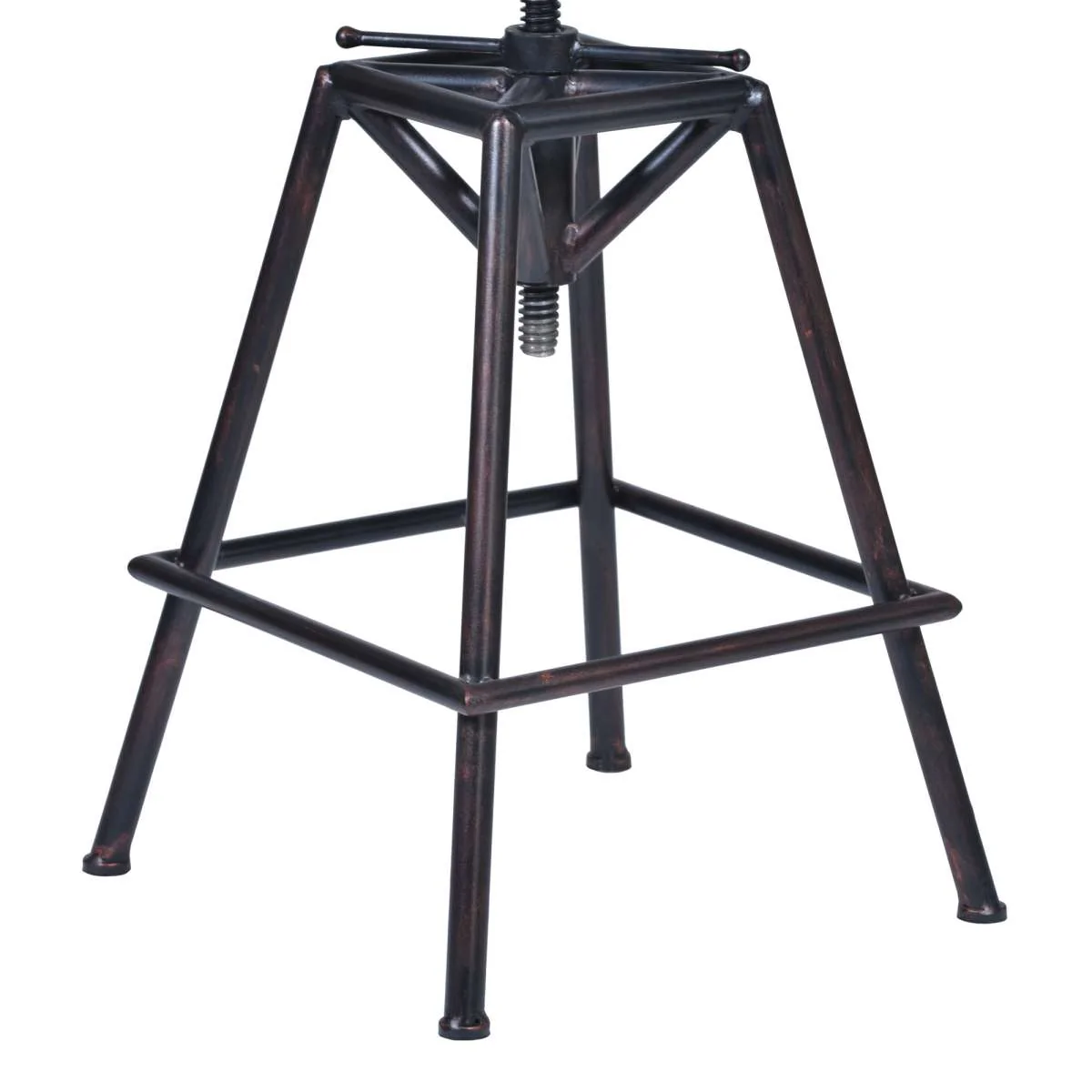 Osbourne Adjustable Industrial Metal Barstool in Antique White finish By Armen Living - Image 9