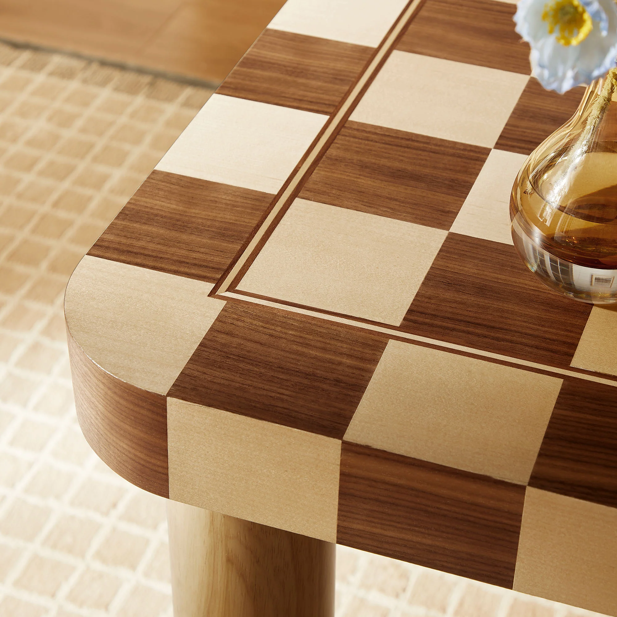Oscar 36 Inch Square Checkered Dining Table by Modway - Image 15