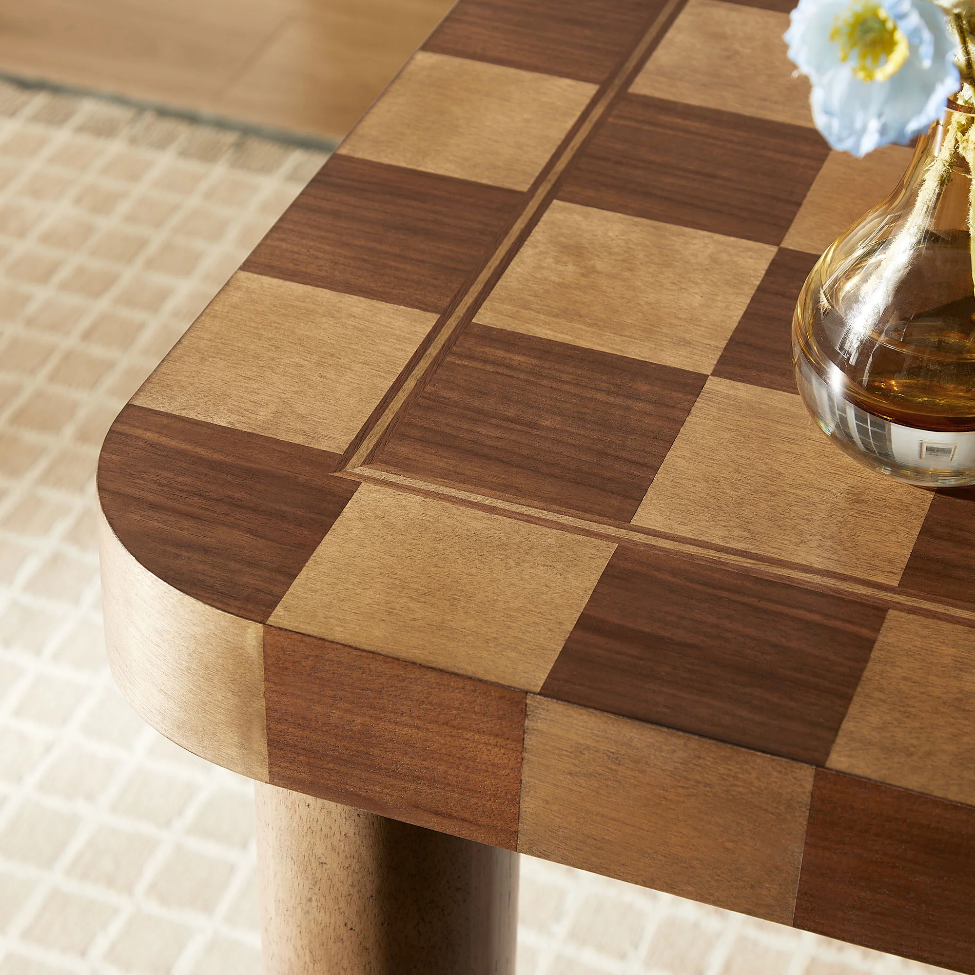 Oscar 36 Inch Square Checkered Dining Table by Modway - Image 7