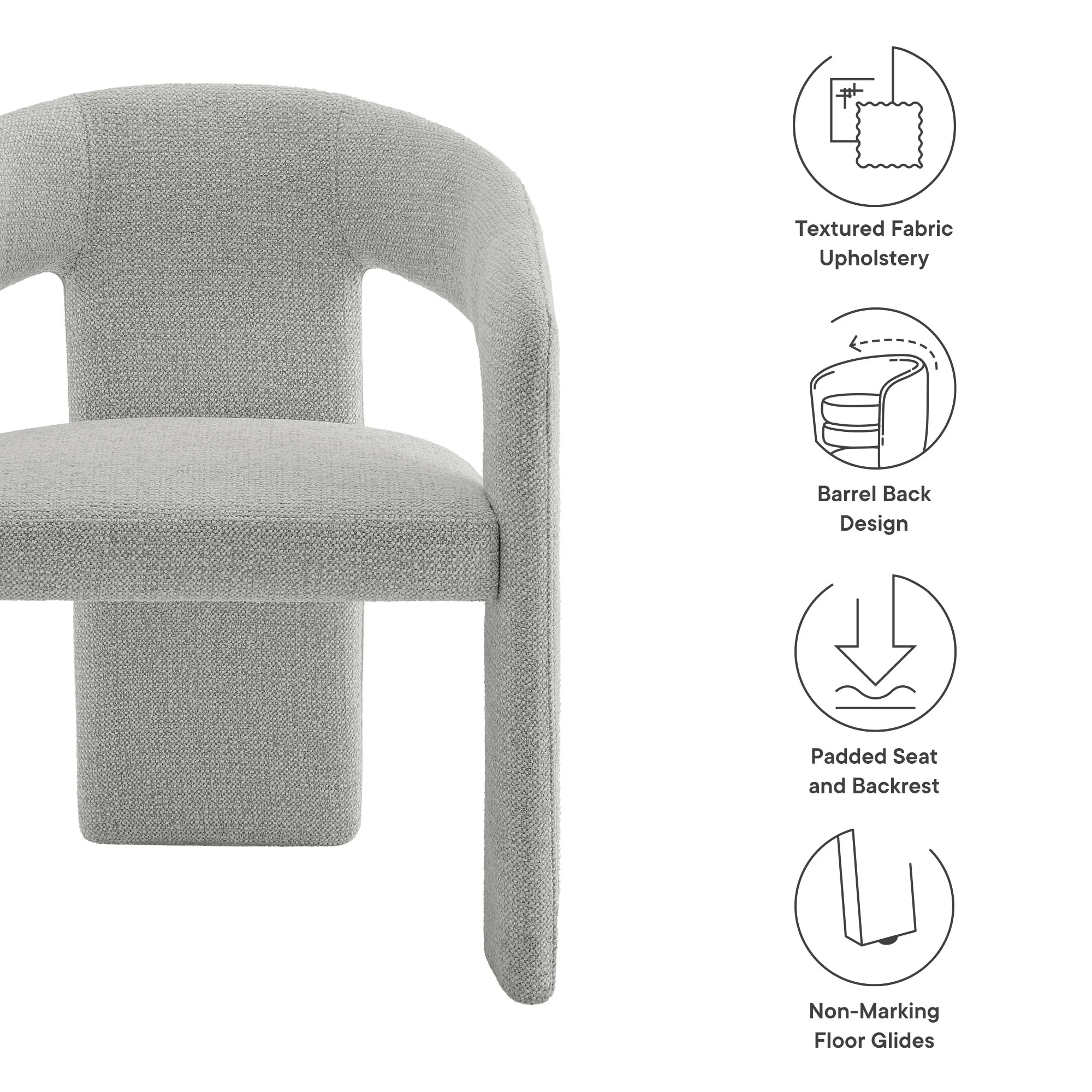 Oslo Barrel Fabric Upholstered Dining Accent Chair by Modway - Image 18