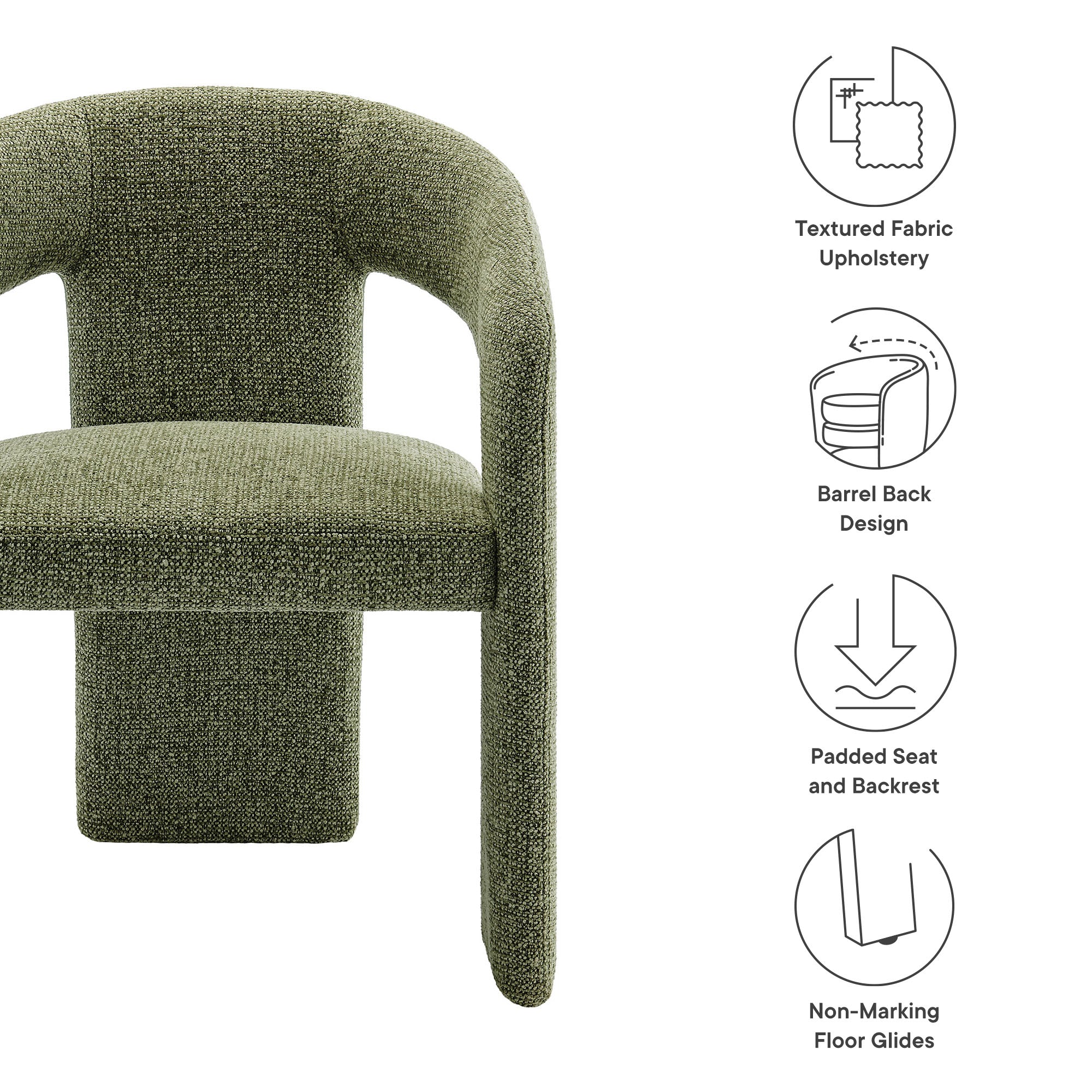 Oslo Barrel Fabric Upholstered Dining Accent Chair by Modway - Image 28