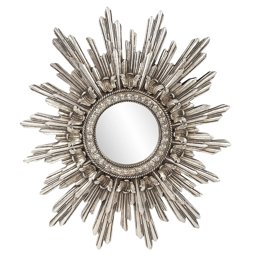 Oval Antiqued Silver Leaf Finish Mirror By Homeroots - Image 2